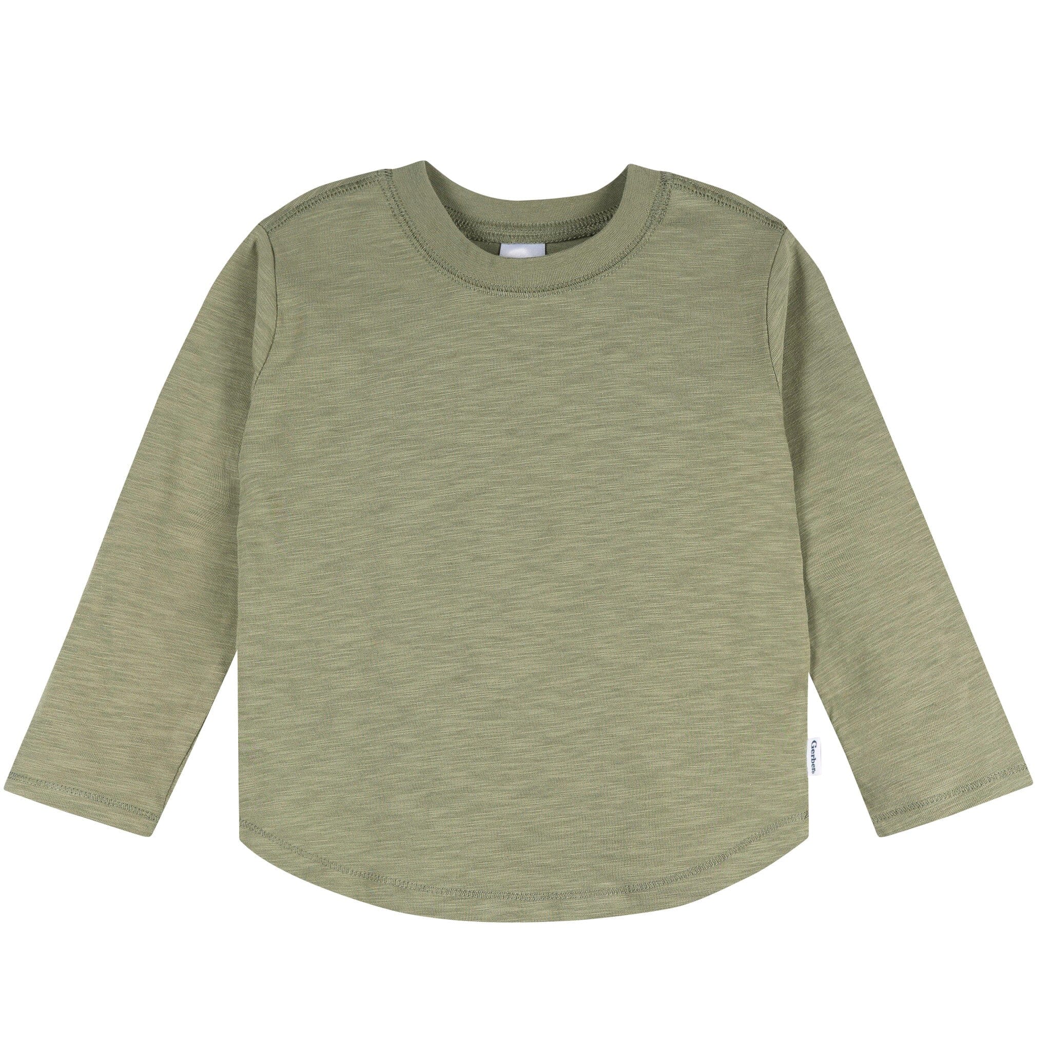 3-Pack Infant & Toddler Boys Green, Brown, & Navy Long Sleeve Shirts - Image 2
