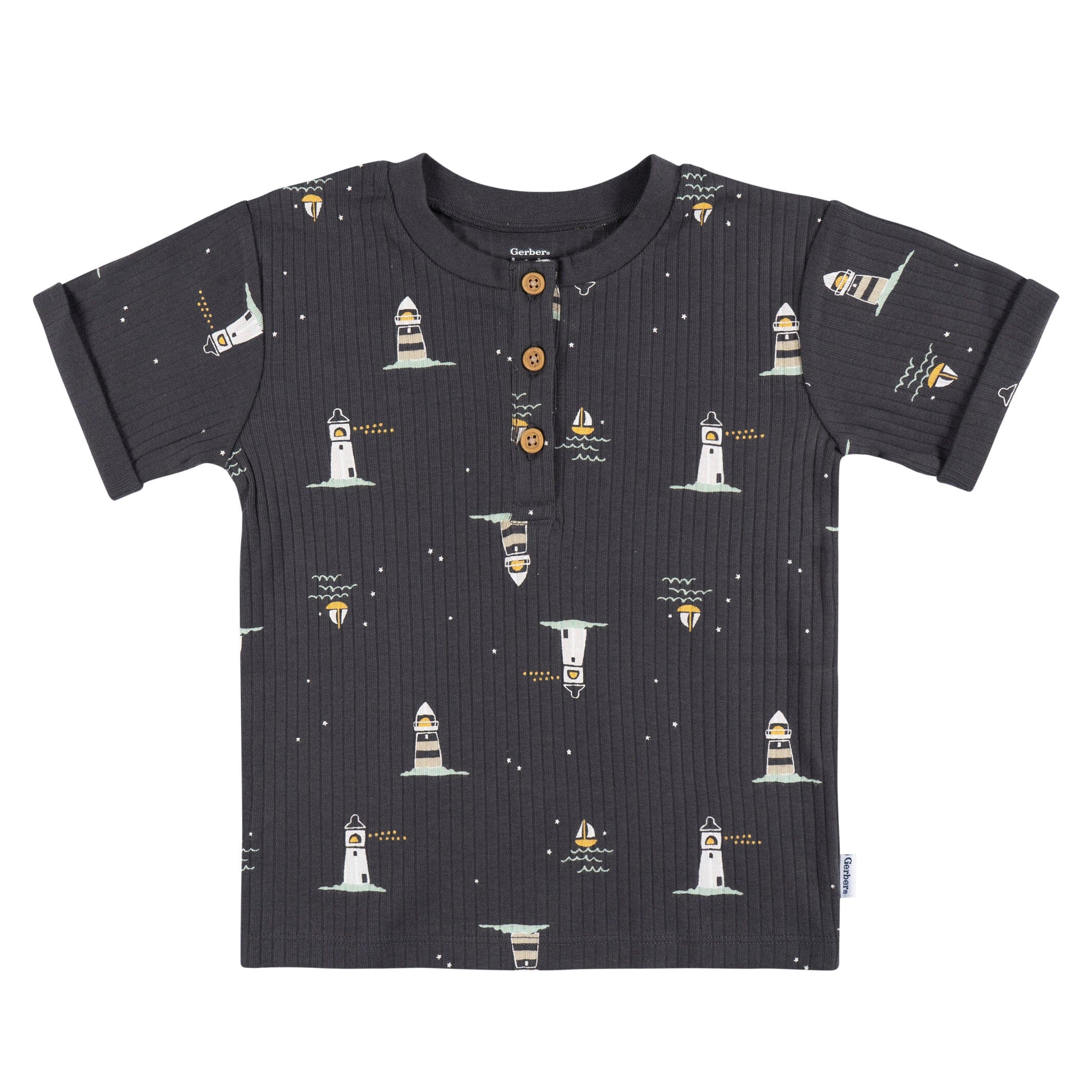 3-Pack Infant and Toddler Boys Sun & Sea Henley T-Shirts - Image 6