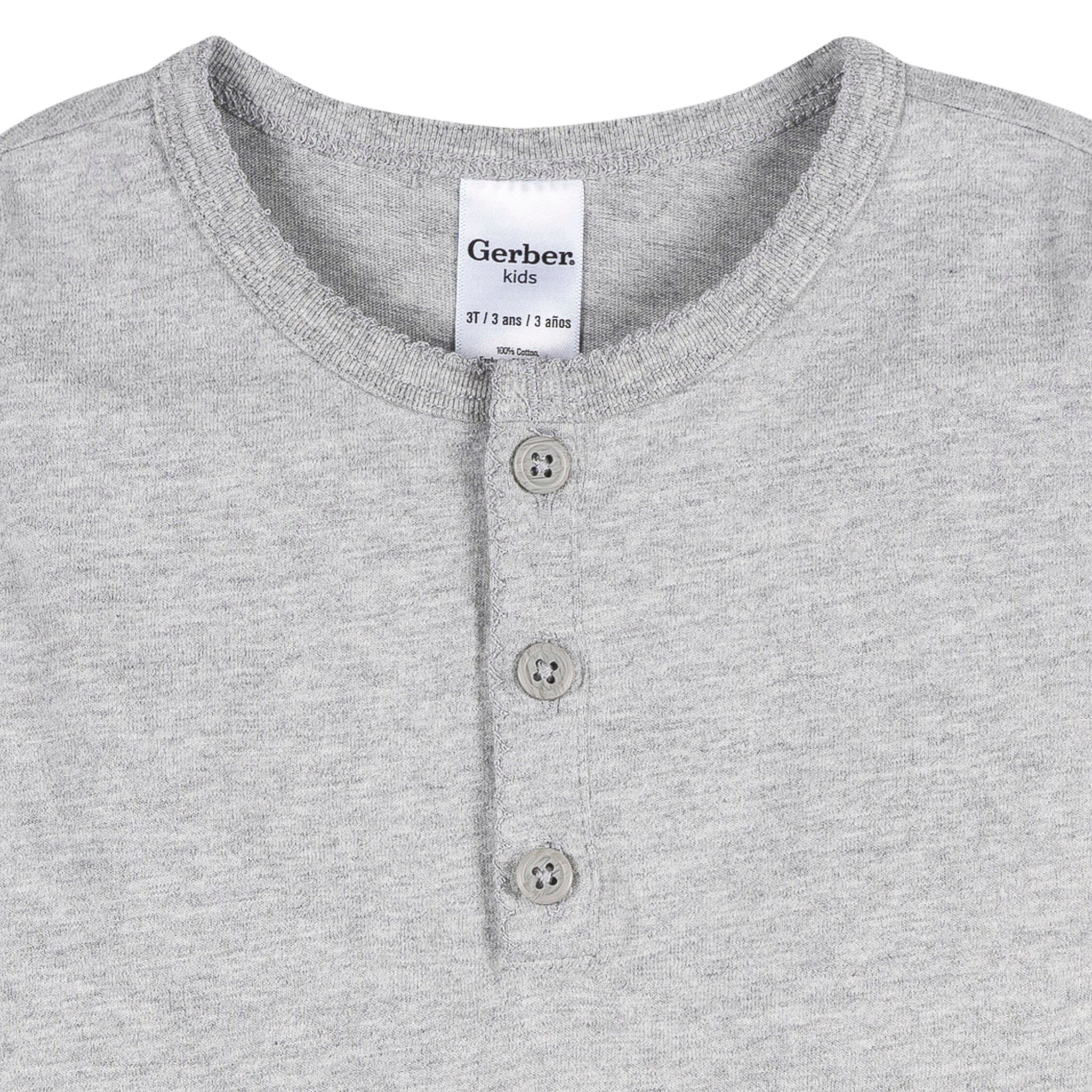 3-Pack Infant & Toddler Girls Black, White, & Grey Long Sleeve Shirts - Image 4