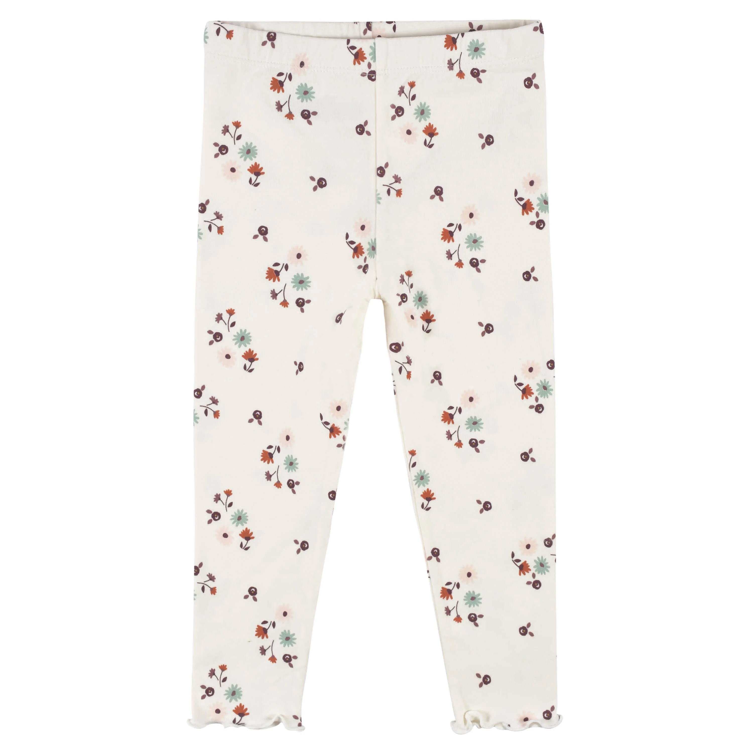 3-Pack Infant & Toddler Girls Mint Floral Leggings - Image 3