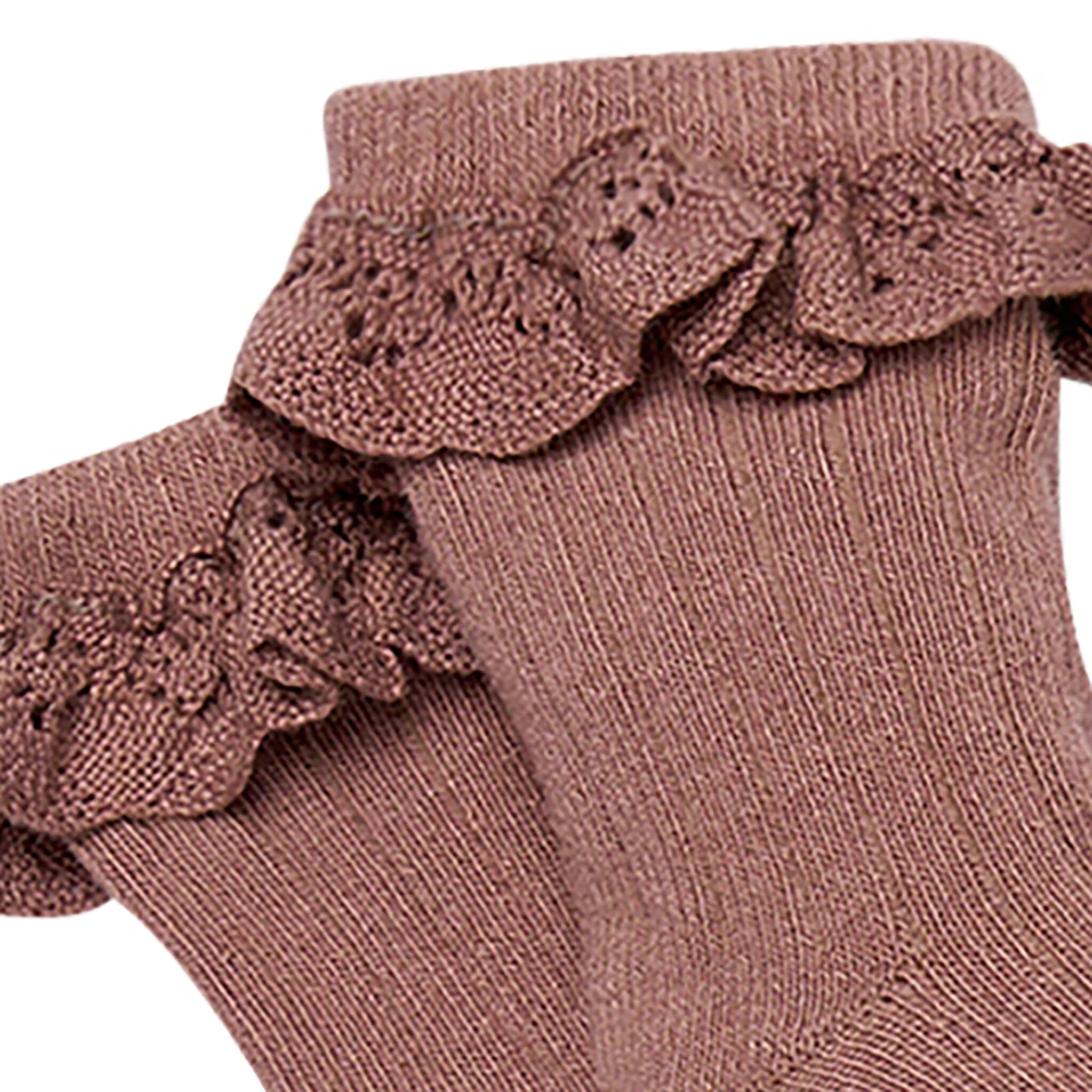 3-Pack Toddler Girls Neutral Lace Socks - Image 3