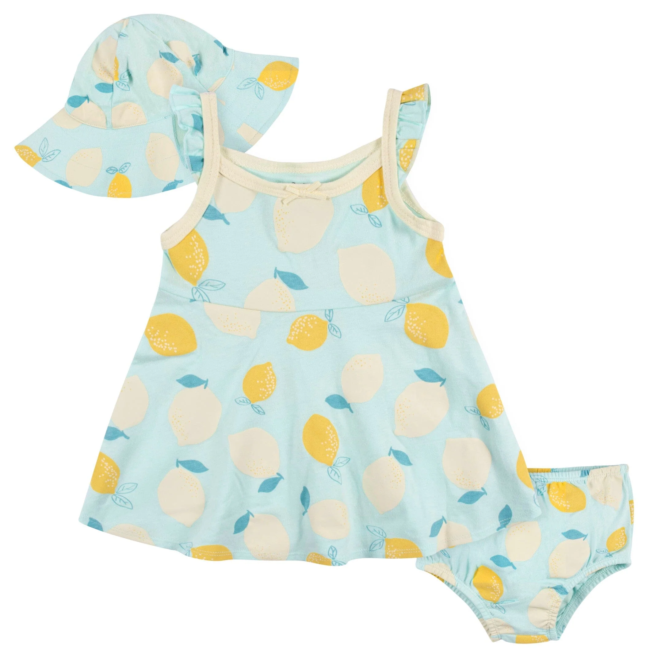 3-Piece Toddler Girls Little Lemon Dress Set, 5T