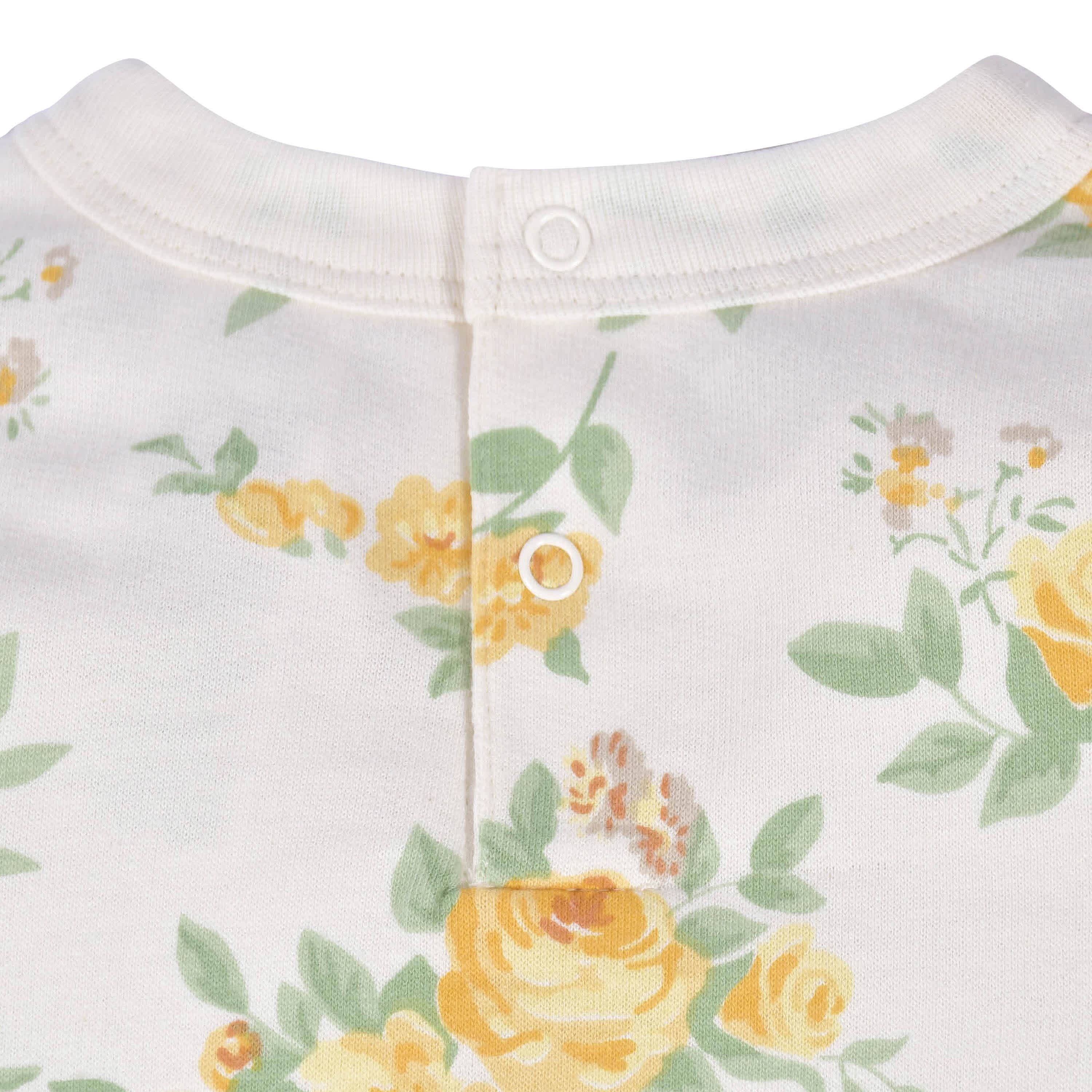 3-Piece Baby & Toddler Girls Golden Flowers French Terry Top, Tulle Tutu, & Legging Set - Image 5