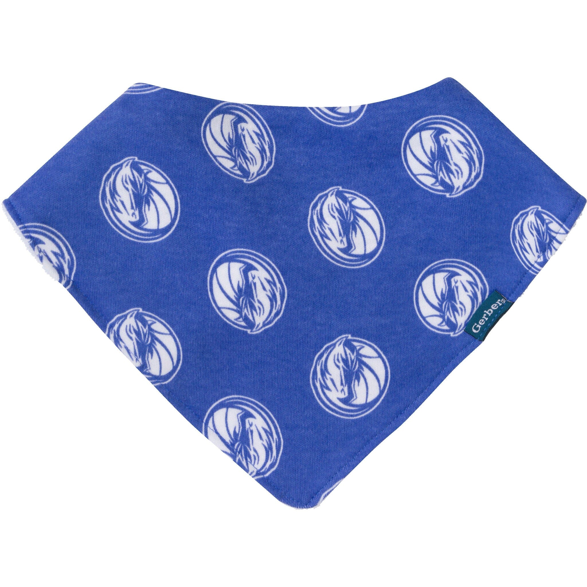 3-Piece Baby Neutral Dallas Mavericks Bandana Bib and Burp Cloth Set - Image 3