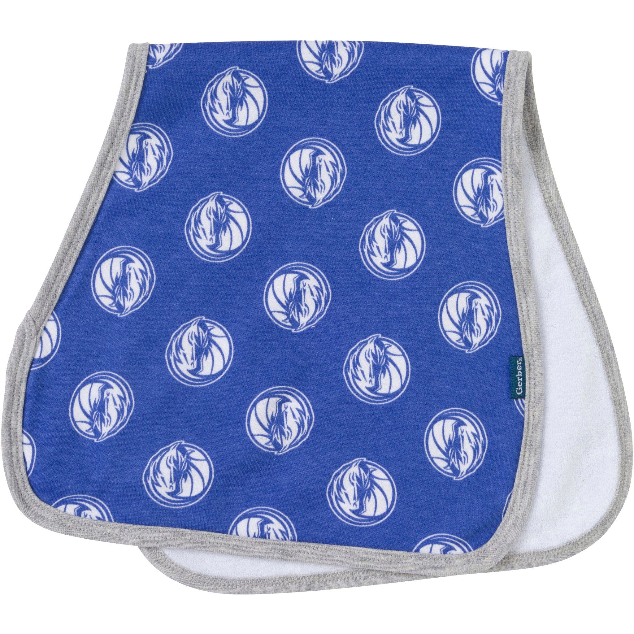 3-Piece Baby Neutral Dallas Mavericks Bandana Bib and Burp Cloth Set - Image 4