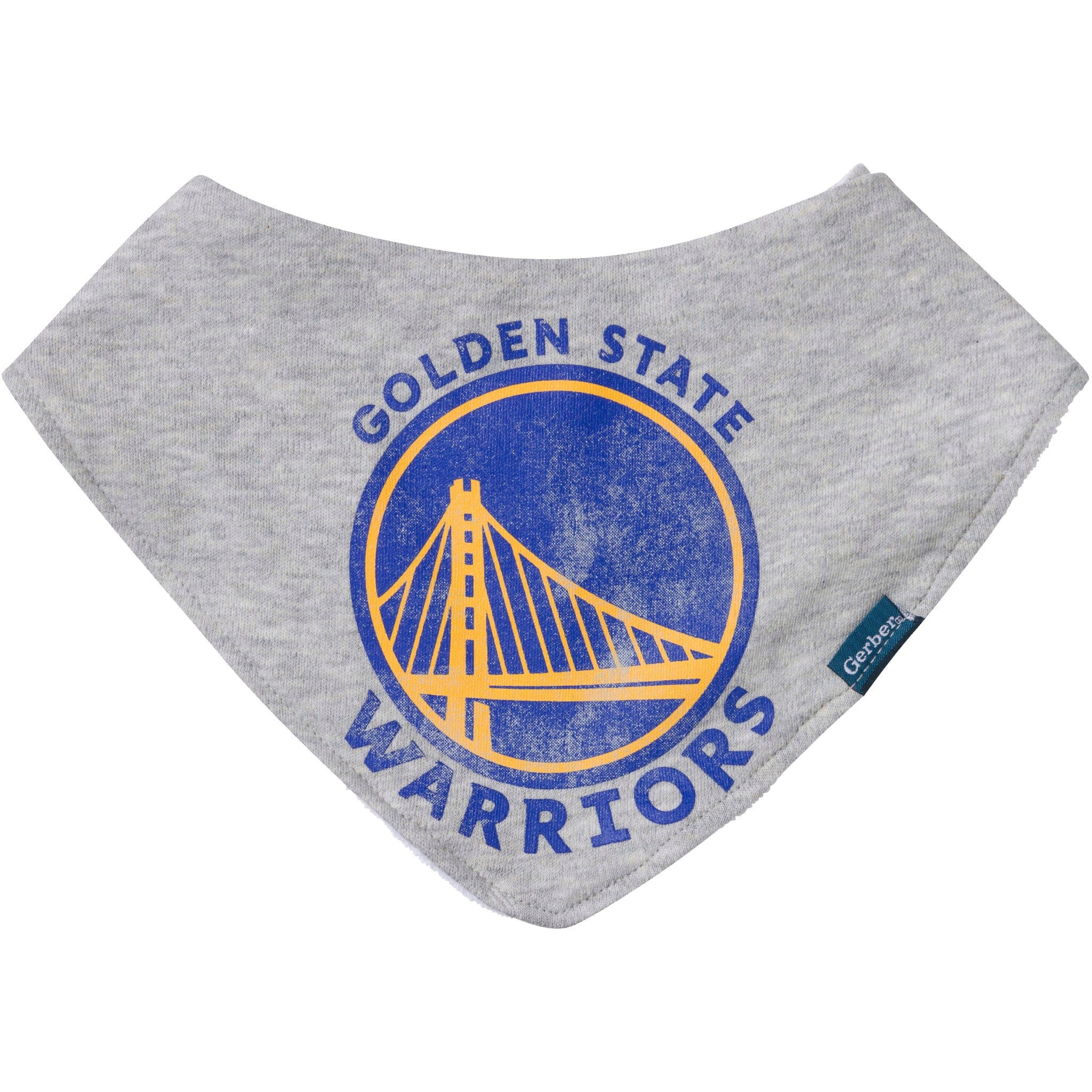3-Piece Baby Neutral Golden State Warriors Bandana Bib and Burp Cloth Set - Image 2