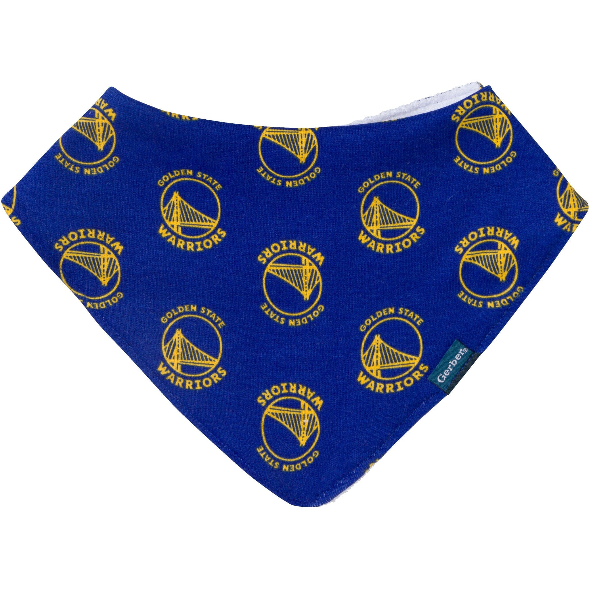 3-Piece Baby Neutral Golden State Warriors Bandana Bib and Burp Cloth Set - Image 3