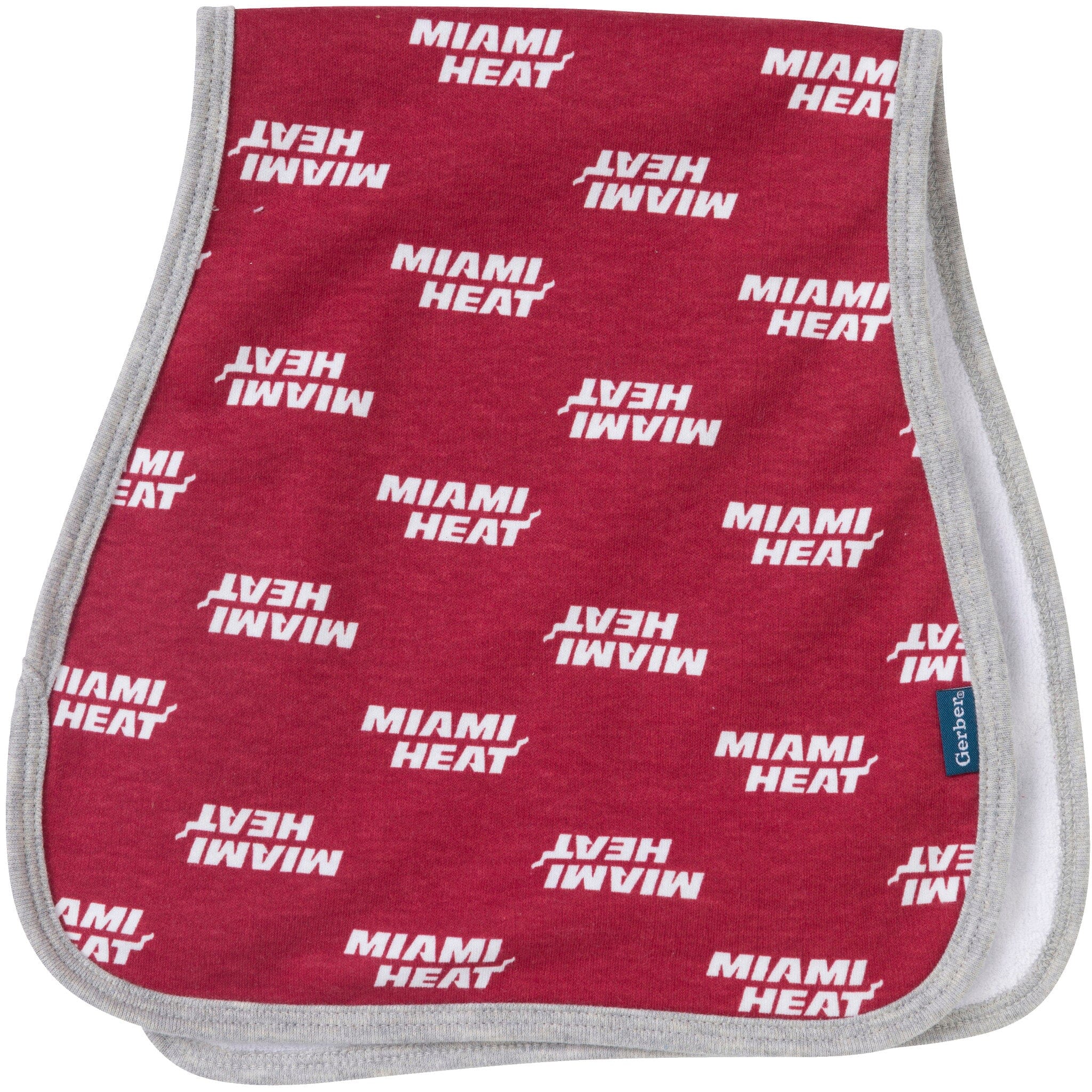3-Piece Baby Neutral Miami Heat Bandana Bib and Burp Cloth Set - Image 4