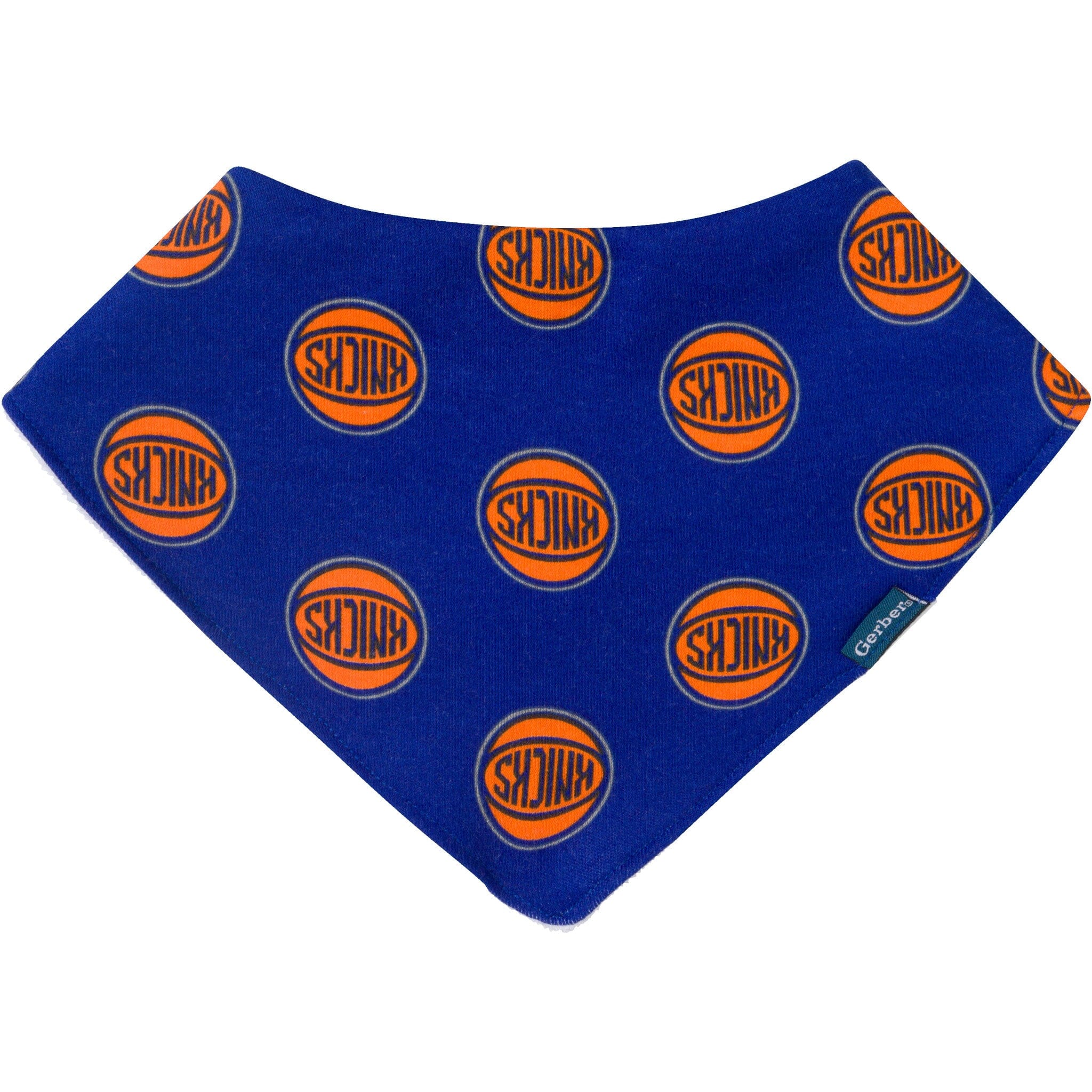 3-Piece Baby Neutral New York Knicks Bandana Bib and Burp Cloth Set - Image 3