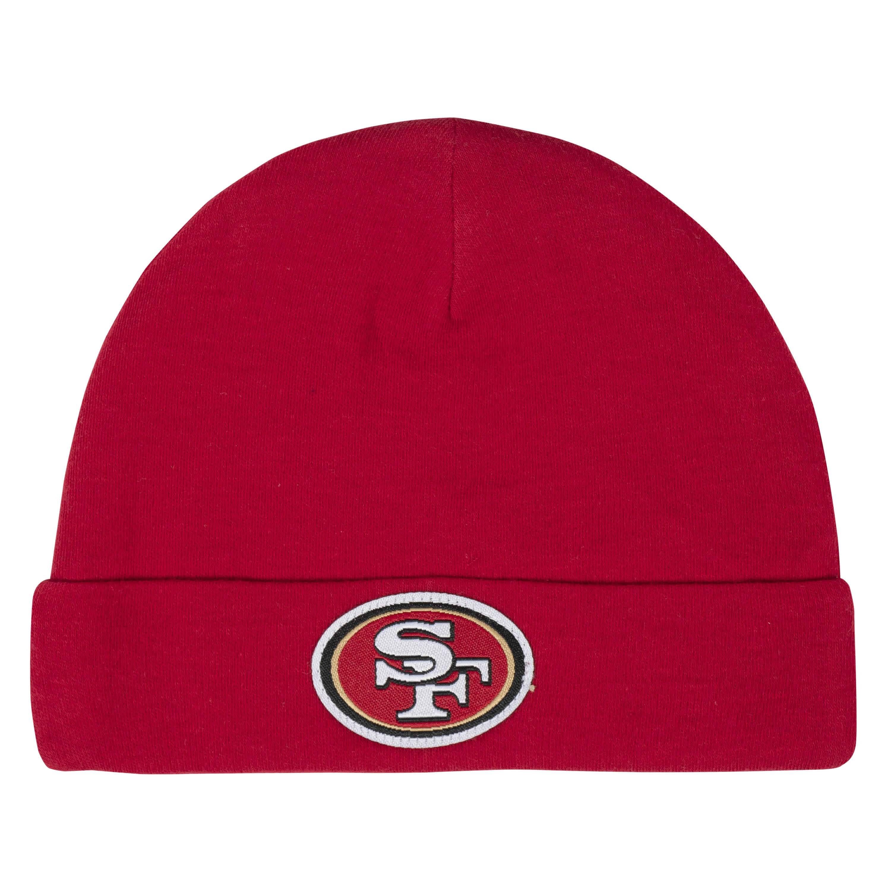 San Francisco 49ers 3-Piece Baby Boys Bodysuit, Pant, and Cap Set - Image 4