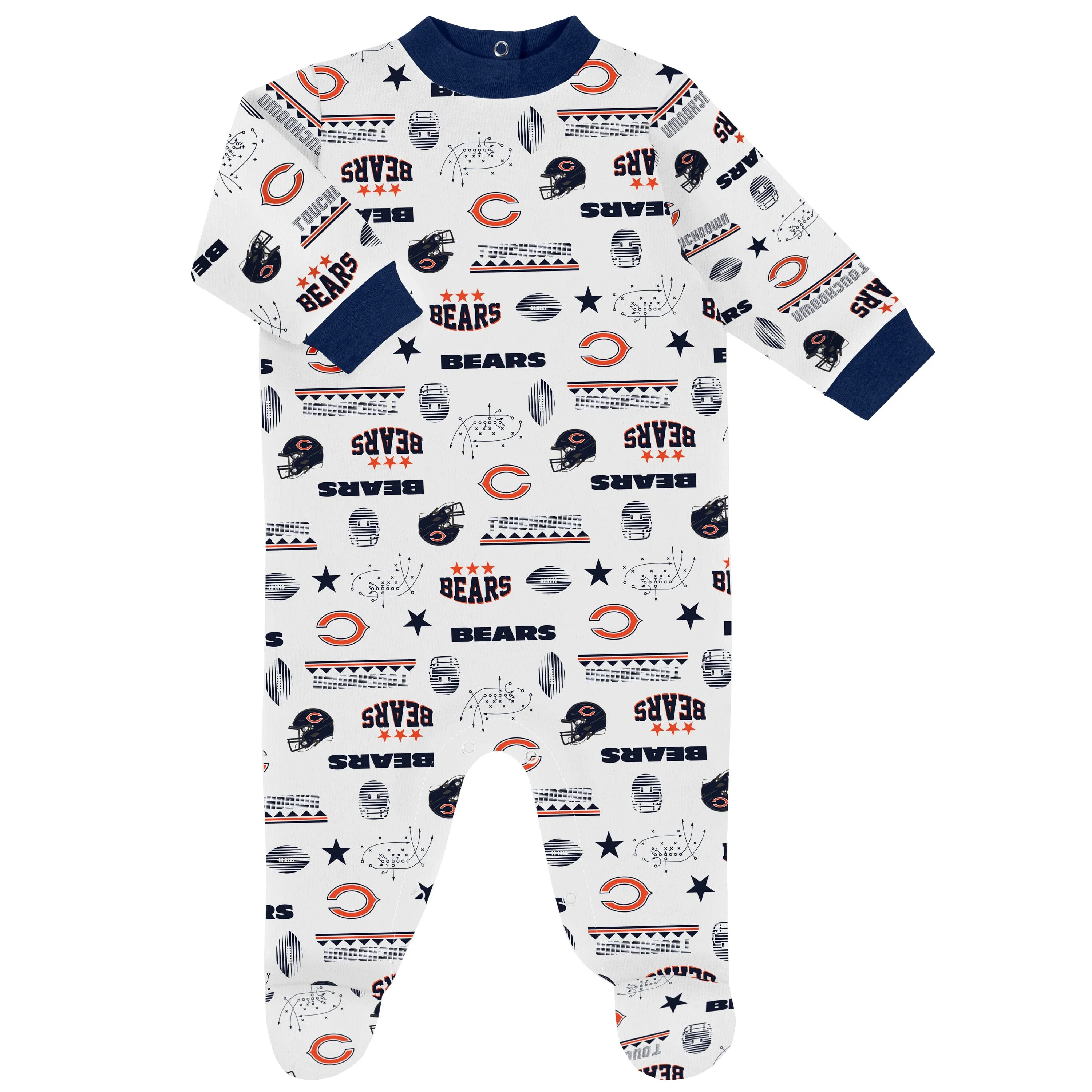 3-Piece Baby Boys Chicago Bears Bodysuit, Sleep 'N Play, and Cap Set - Image 2