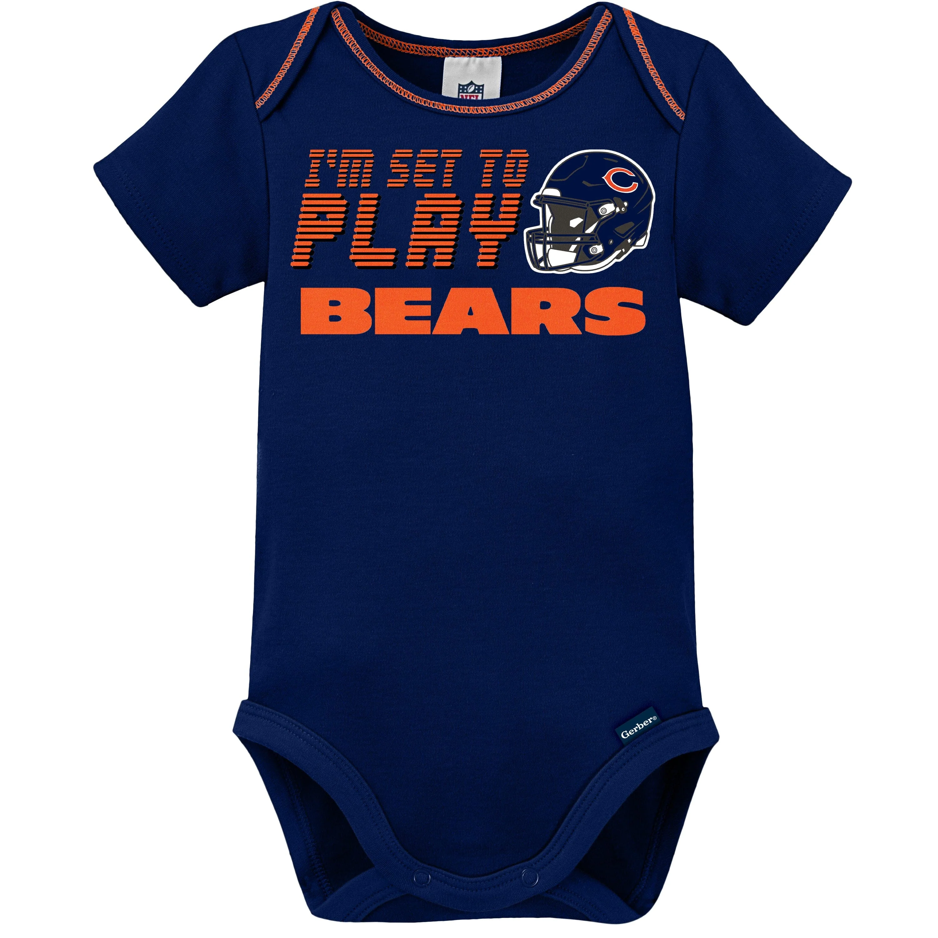 3-Piece Baby Boys Chicago Bears Bodysuit, Sleep 'N Play, and Cap Set - Image 3