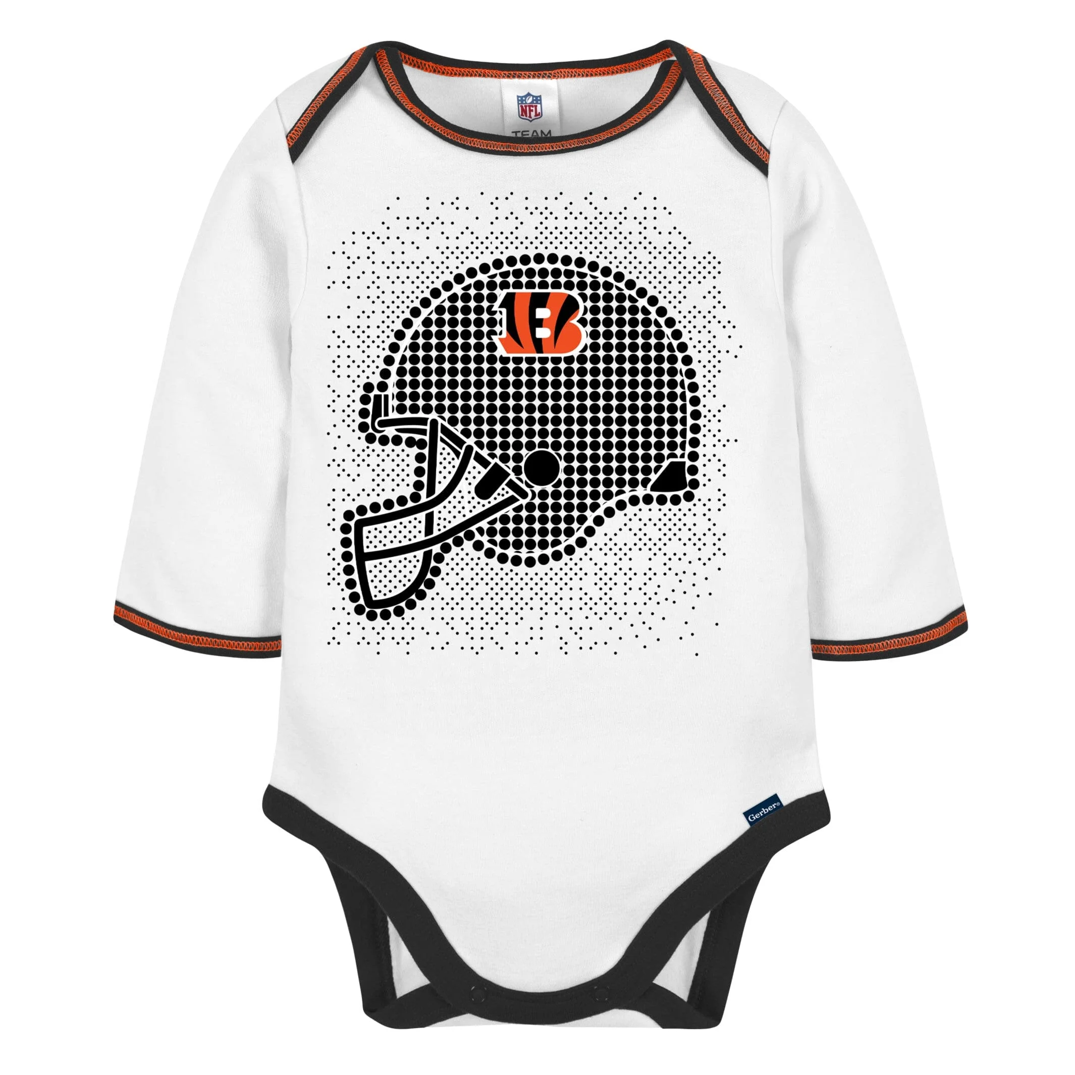 3-Piece Baby Boys Cincinnati Bengals Bodysuit, Footed Pant, & Cap Set - Image 3