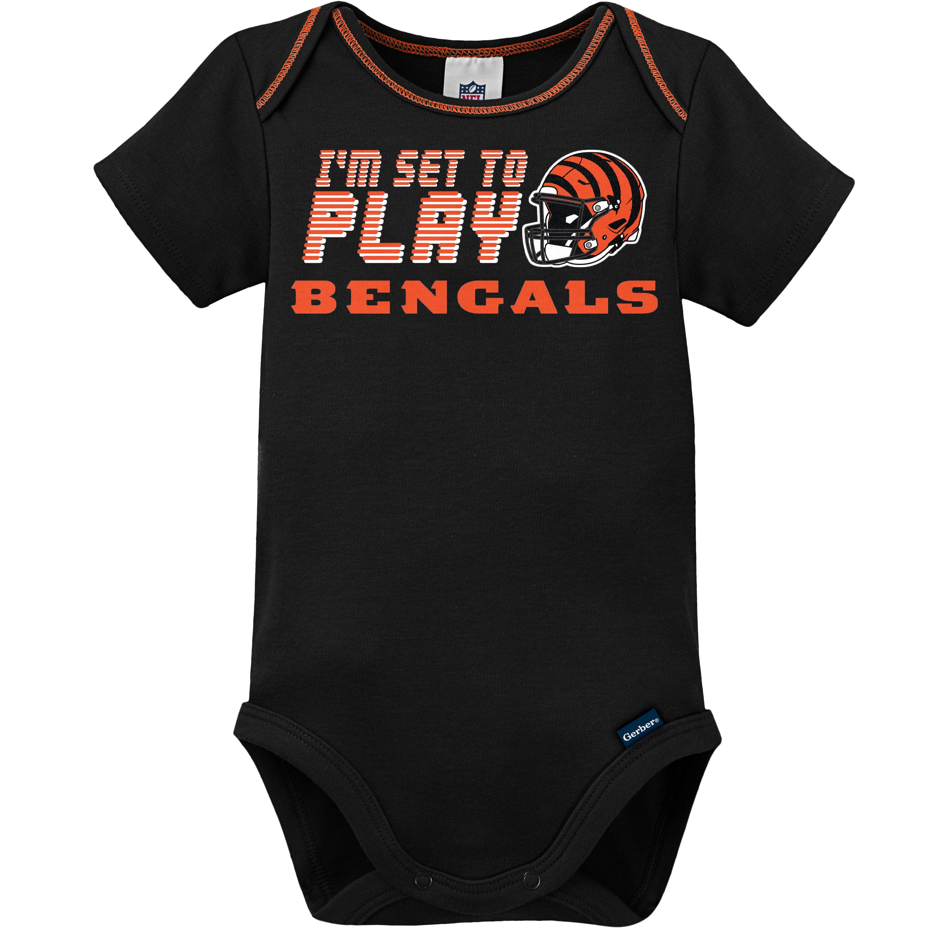 3-Piece Baby Boys Cincinnati Bengals Bodysuit, Sleep 'N Play, & Cap Set - Image 3