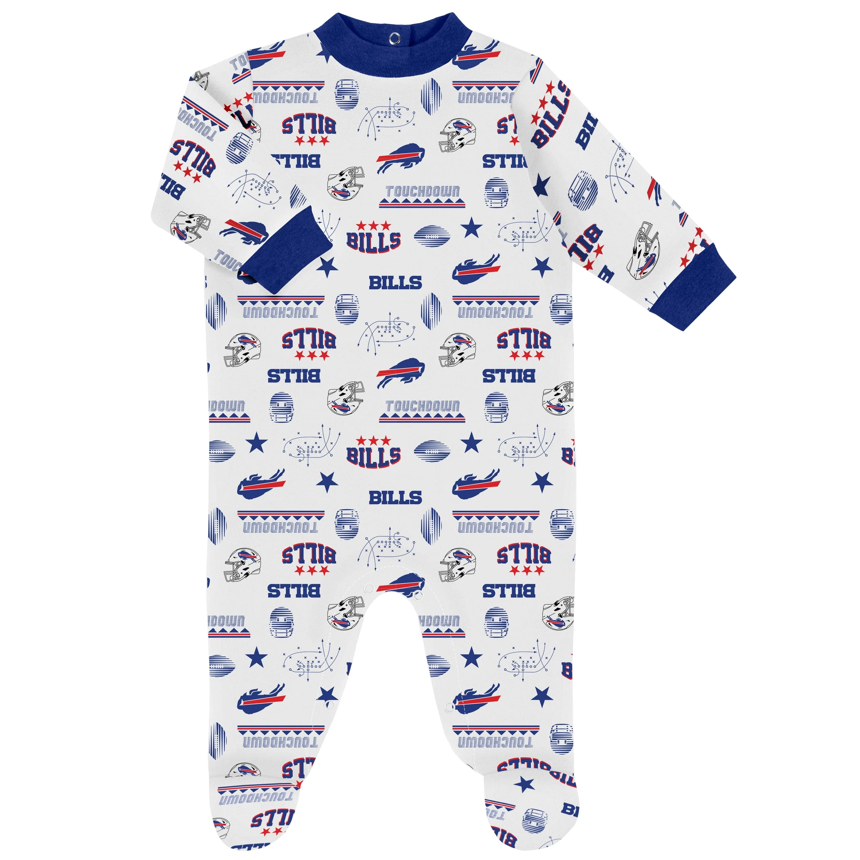 3-Piece Baby Boys Buffalo Bills Bodysuit, Sleep 'N Play, and Cap Set - Image 3