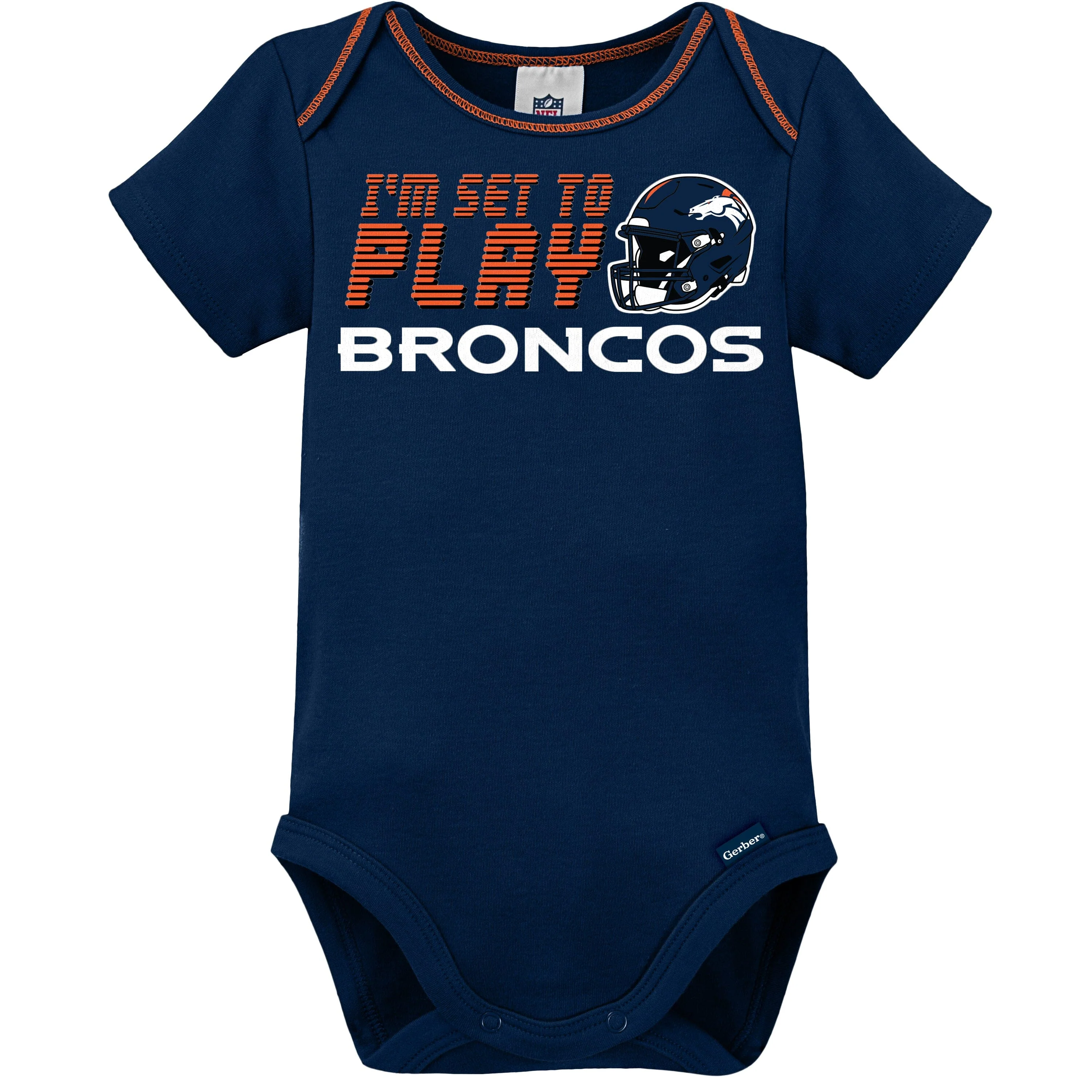 3-Piece Baby Boys Denver Broncos Bodysuit, Sleep 'N Play, and Cap Set - Image 2