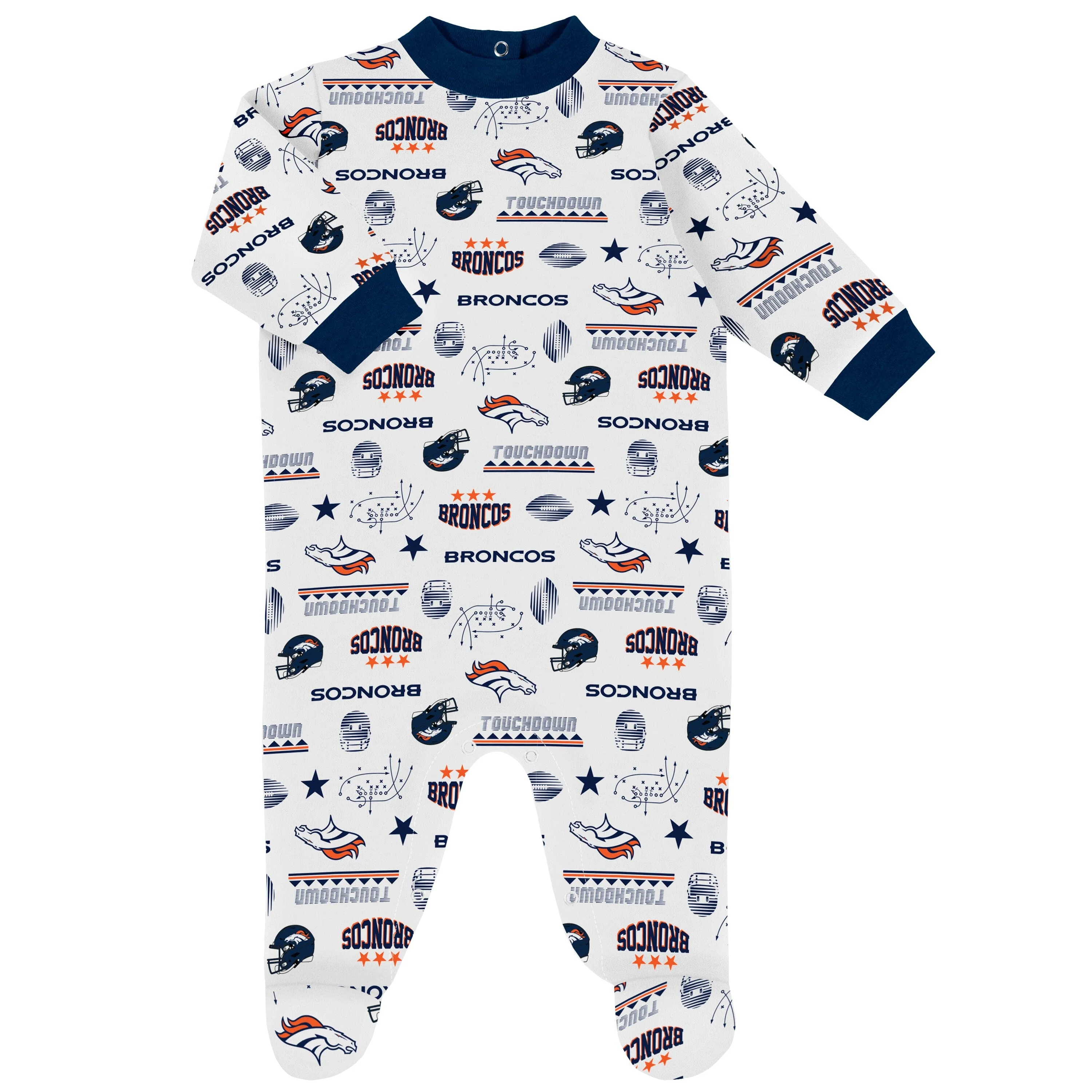 3-Piece Baby Boys Denver Broncos Bodysuit, Sleep 'N Play, and Cap Set - Image 3