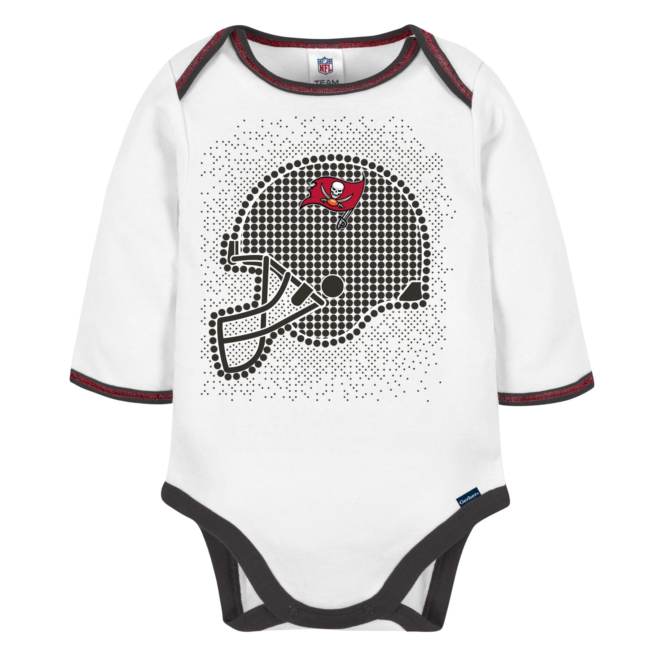 3-Piece Baby Boys Buccaneers Bodysuit, Footed Pant, & Cap Set - Image 3