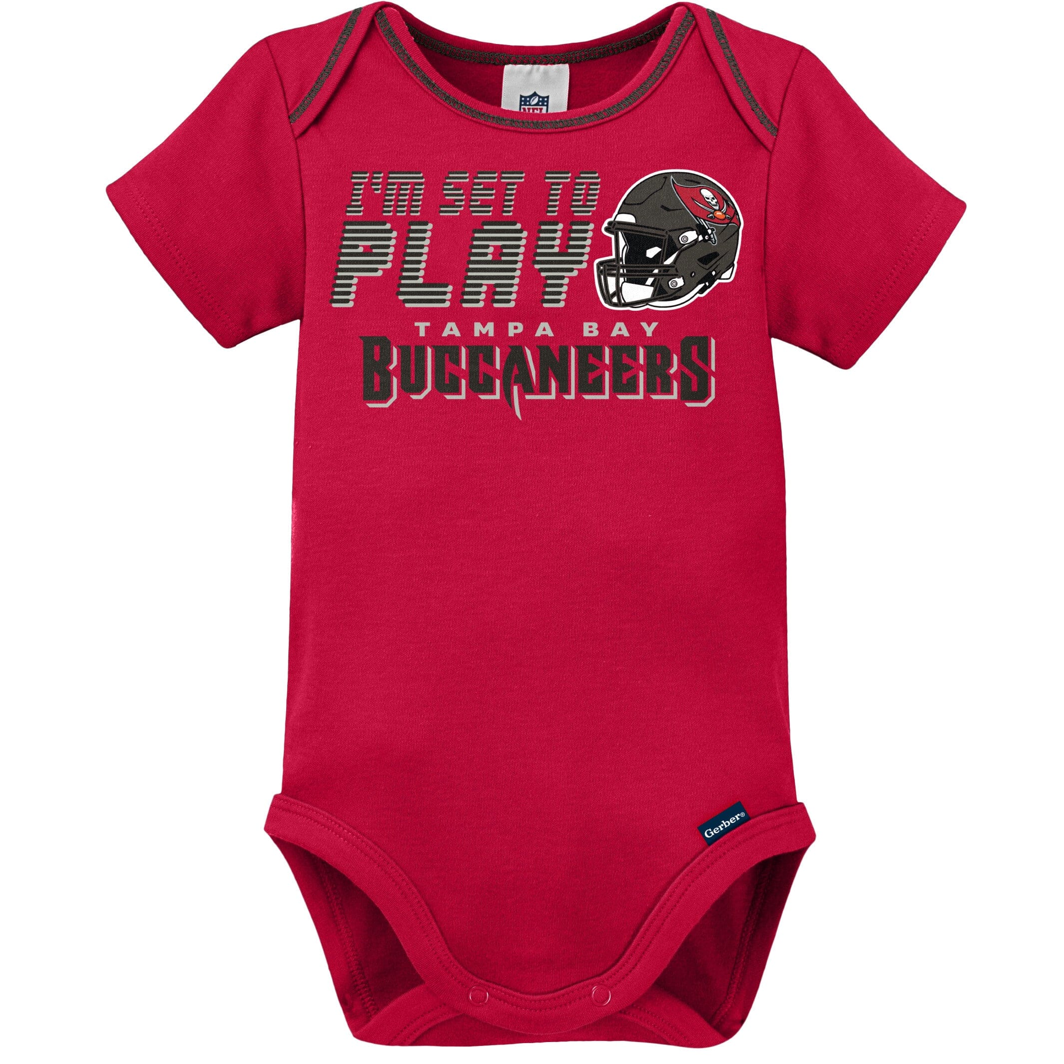 3-Piece Baby Boys Buccaneers Bodysuit, Sleep 'N Play & Cap Set - Image 4