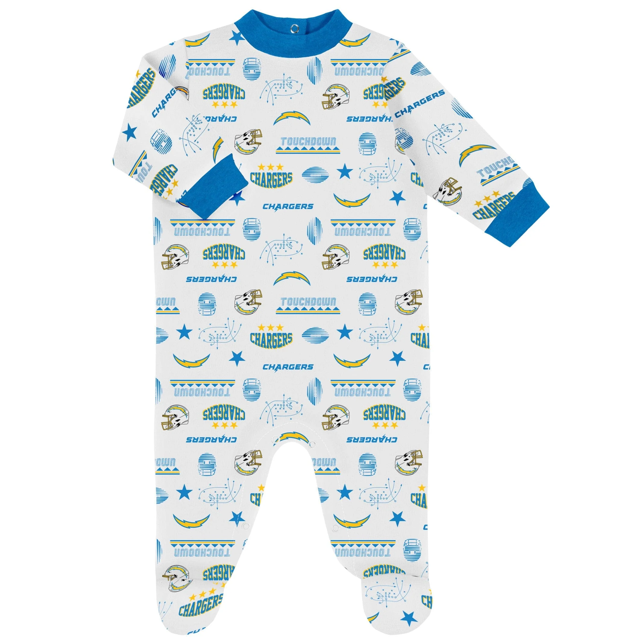3-Piece Baby Boys Chargers Bodysuit, Sleep 'N Play & Cap Set - Image 3