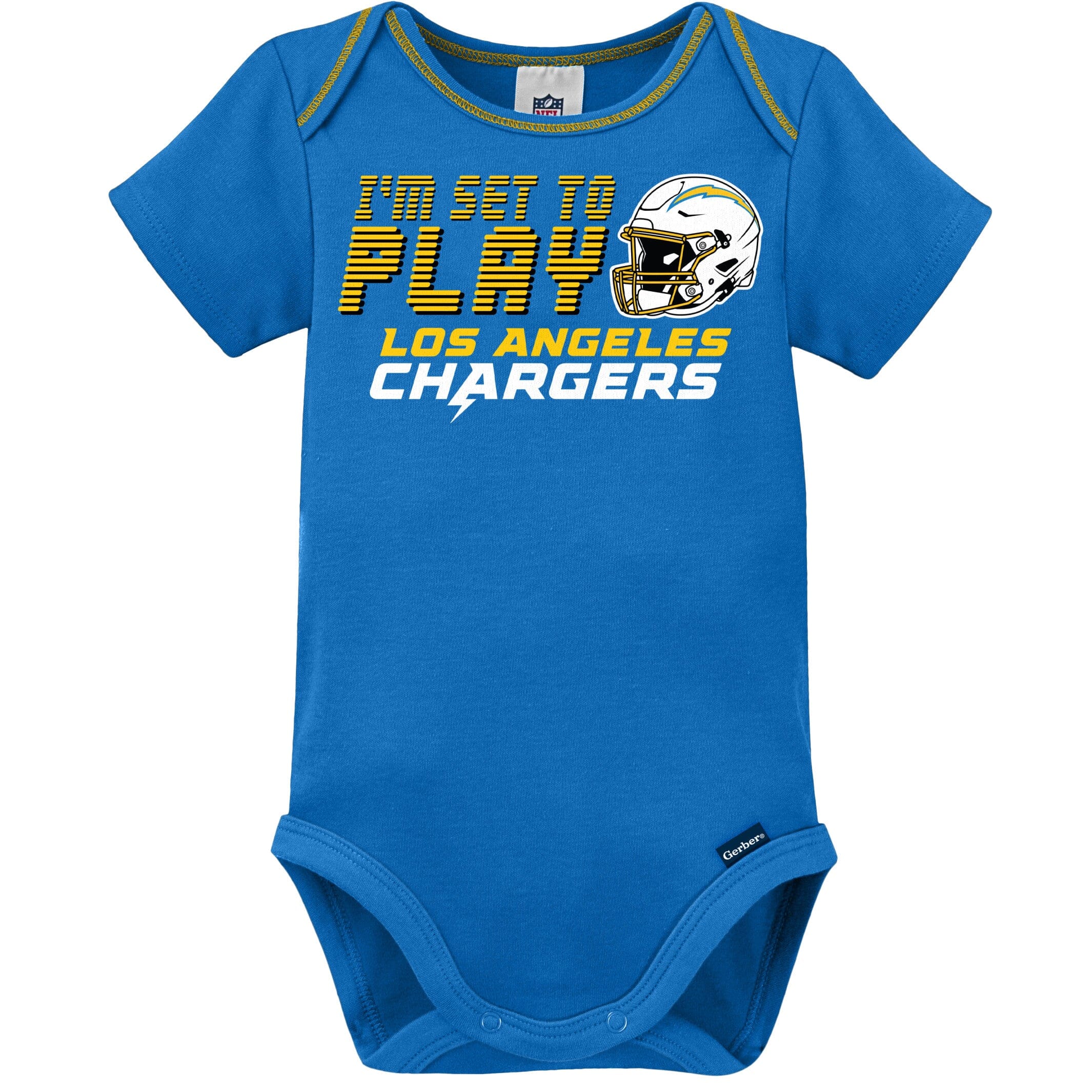 3-Piece Baby Boys Chargers Bodysuit, Sleep 'N Play & Cap Set - Image 4