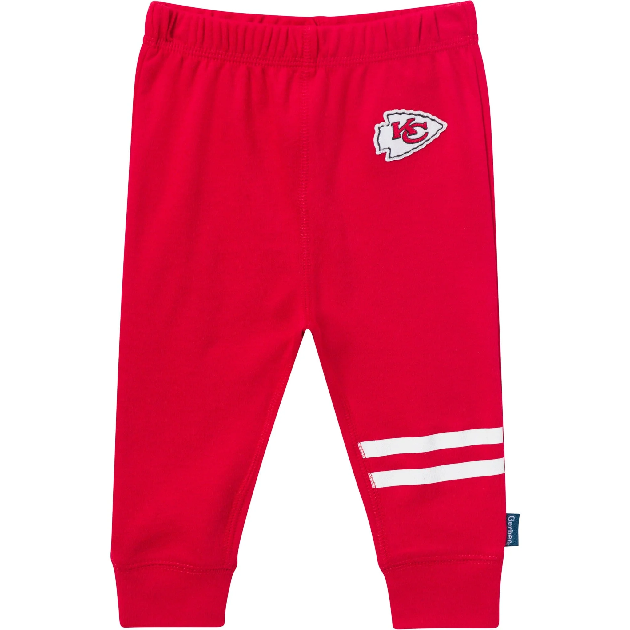 3-Piece Baby Boys Kansas City Chiefs Bodysuit, Active Pant and Cap Set - Image 4