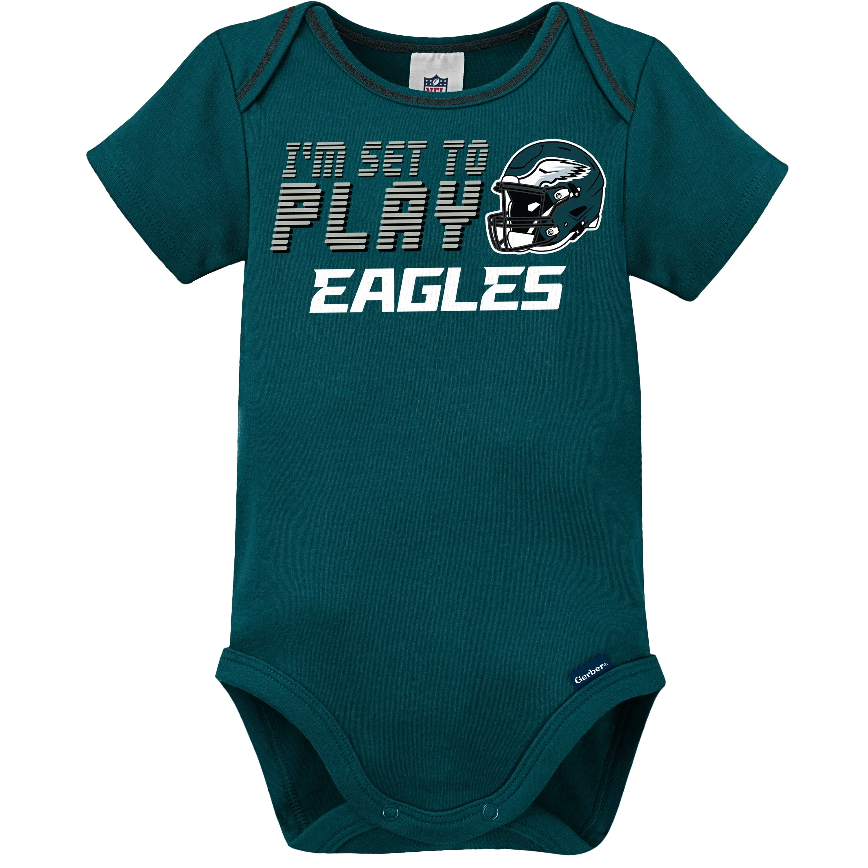 3-Piece Baby Boys Philadelphia Eagles Bodysuit, Sleep 'N Play, and Cap Set - Image 2