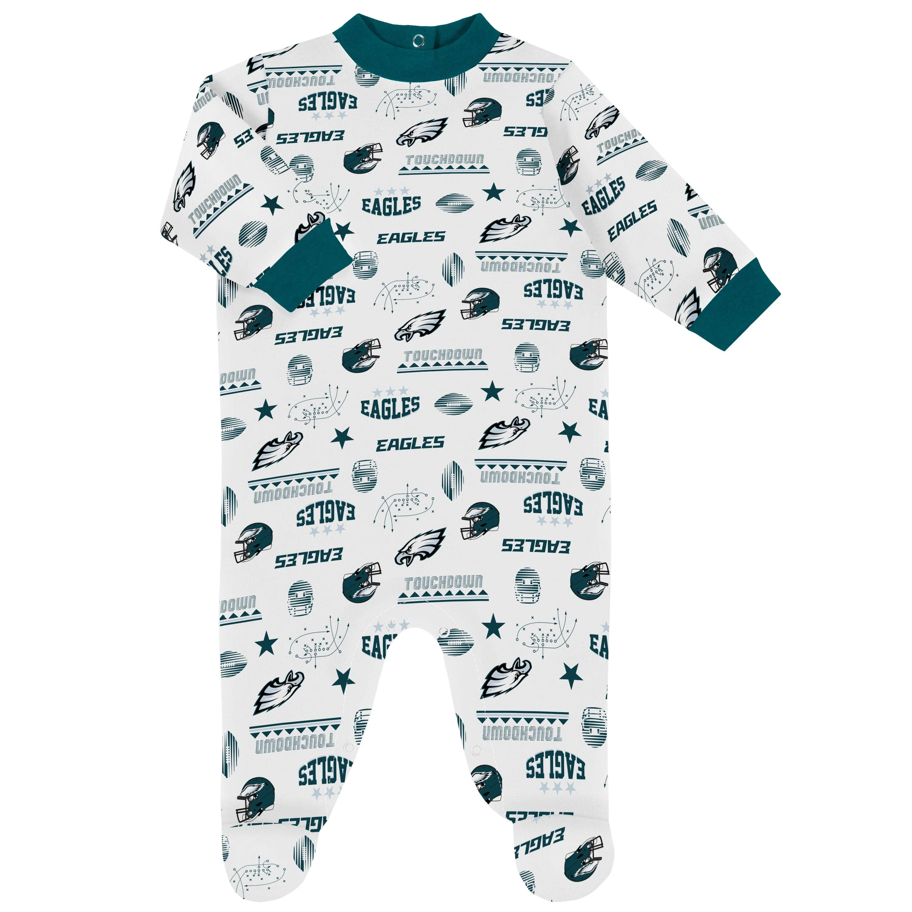 3-Piece Baby Boys Philadelphia Eagles Bodysuit, Sleep 'N Play, and Cap Set - Image 3