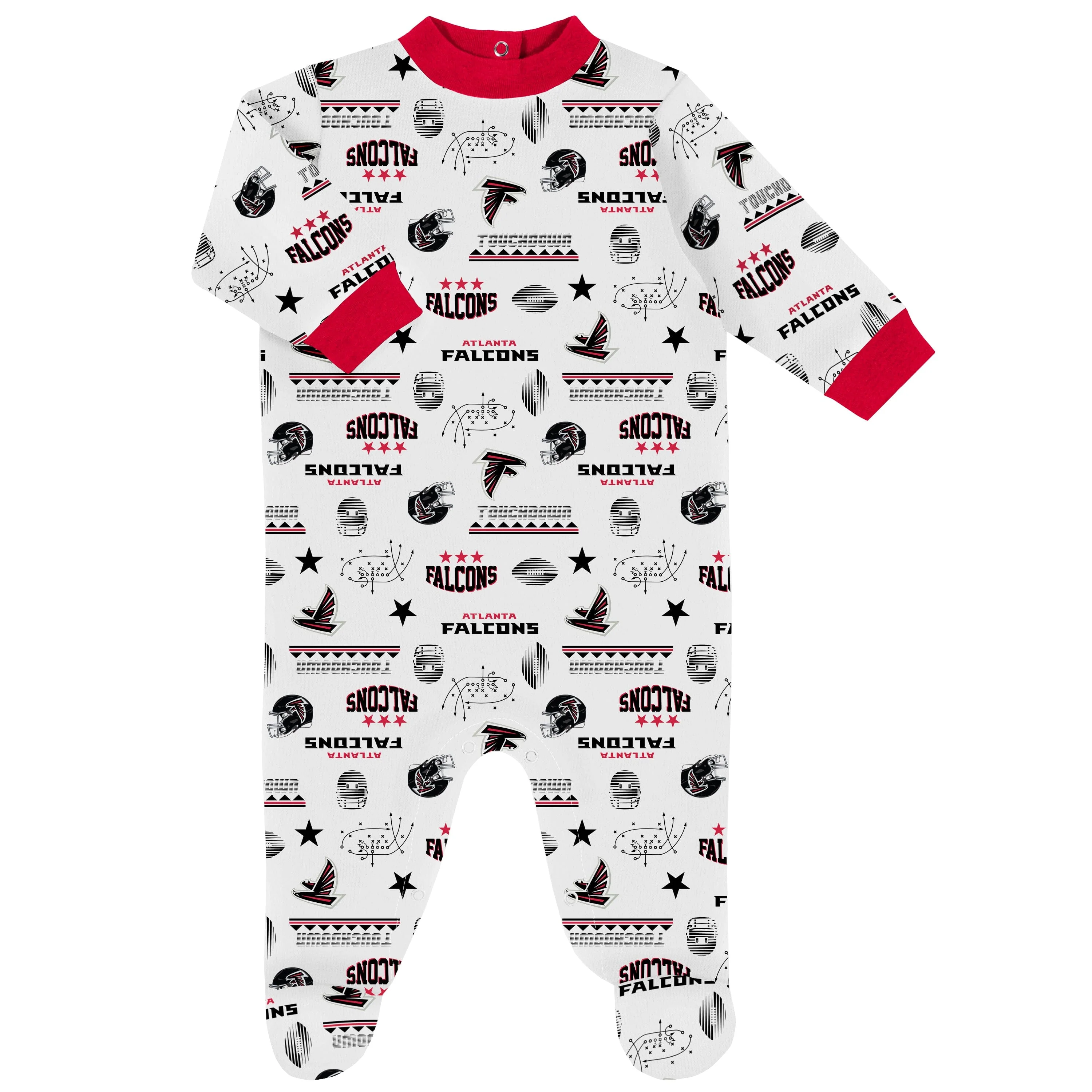 3-Piece Baby Boys Falcons Bodysuit, Sleep 'n Play, & Cap Set - Image 2