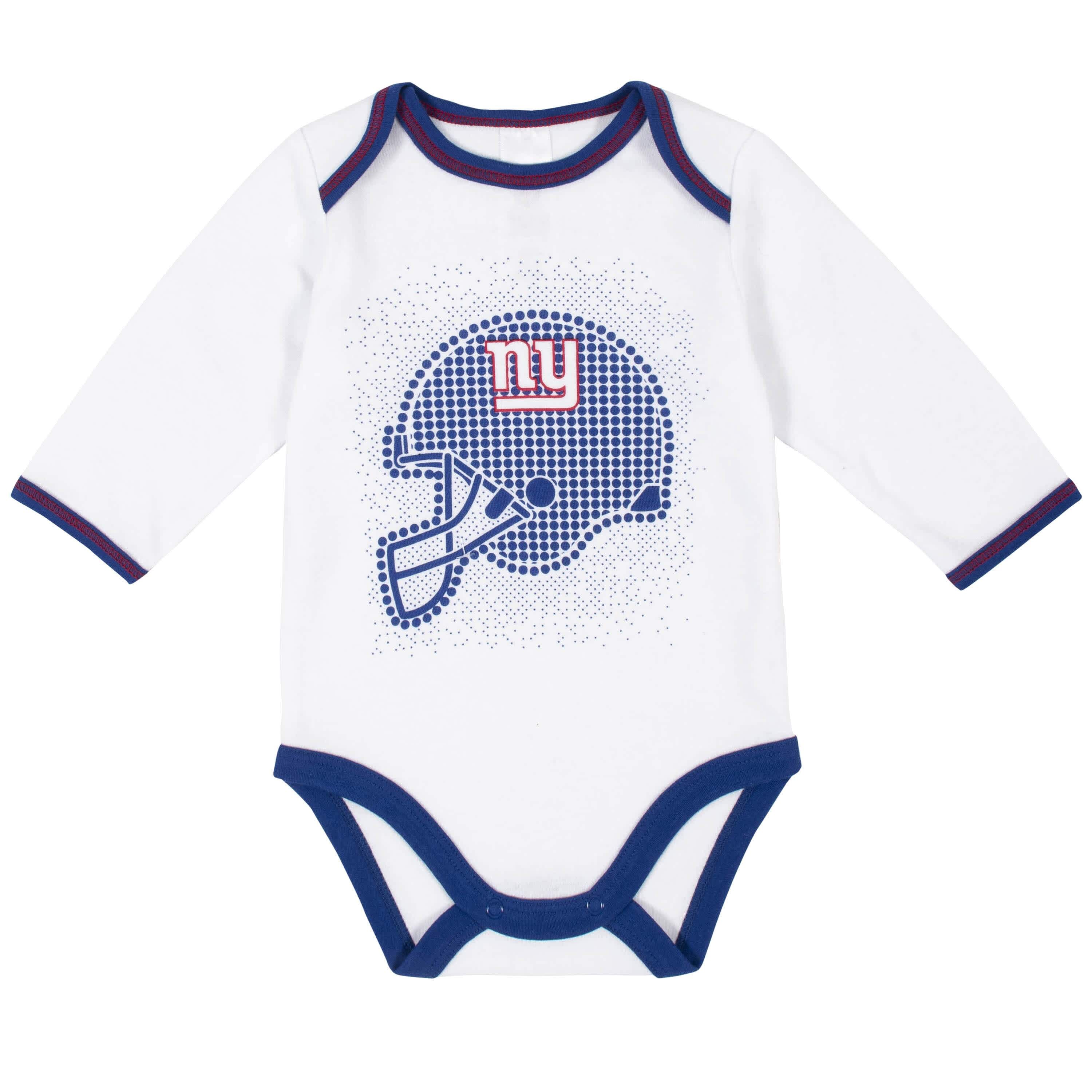 3-Piece Baby Boys New York Giants Bodysuit, Footed Pant, and Cap Set - Image 2