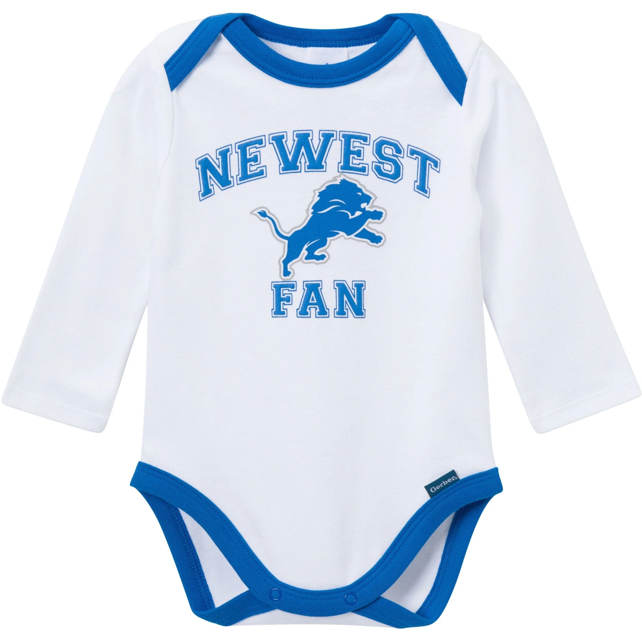 3-Piece Baby Boys Detroit Lions Bodysuit, Active Pant and Cap Set - Image 2