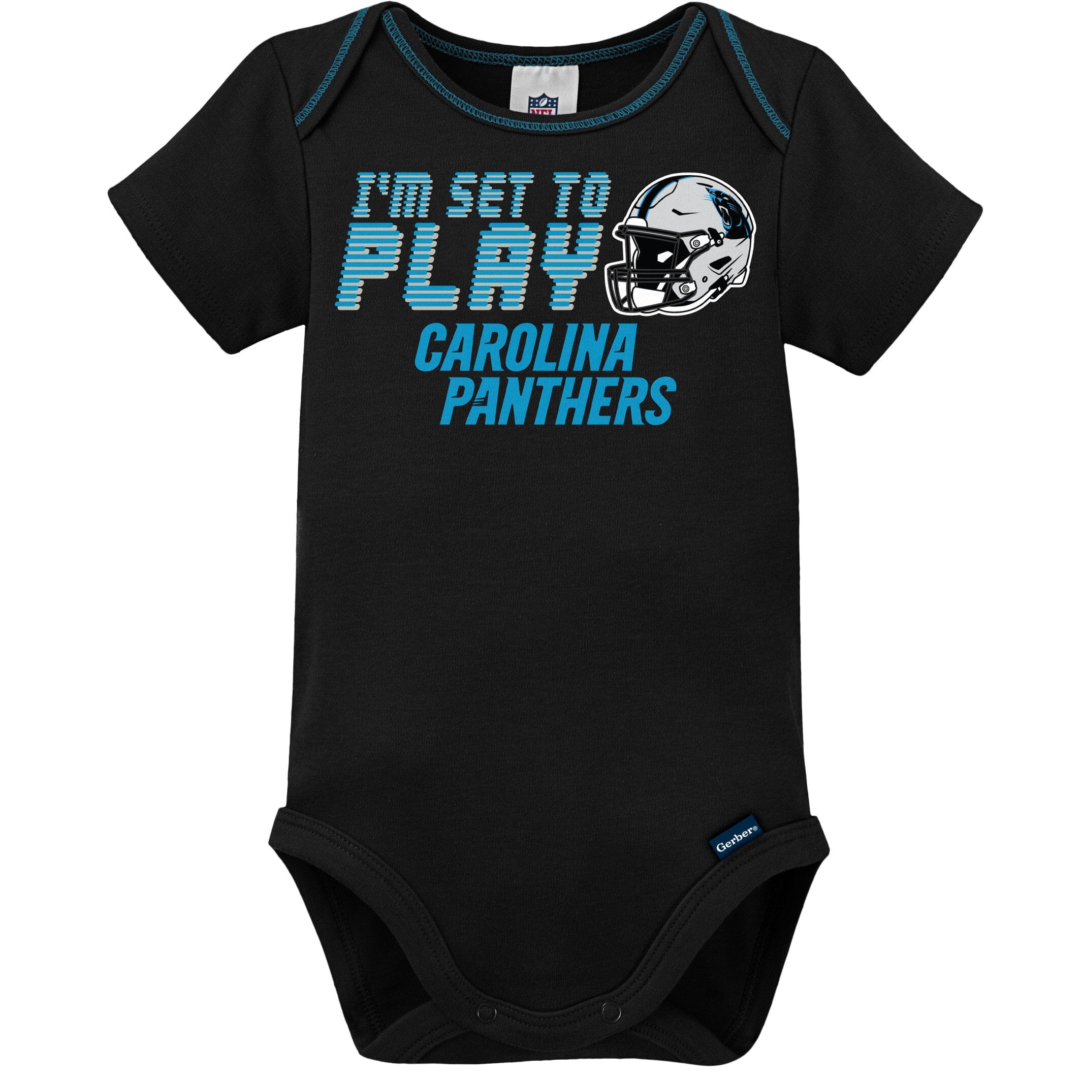 3-Piece Baby Boys Panthers Bodysuit, Sleep 'N Play & Cap Set - Image 3