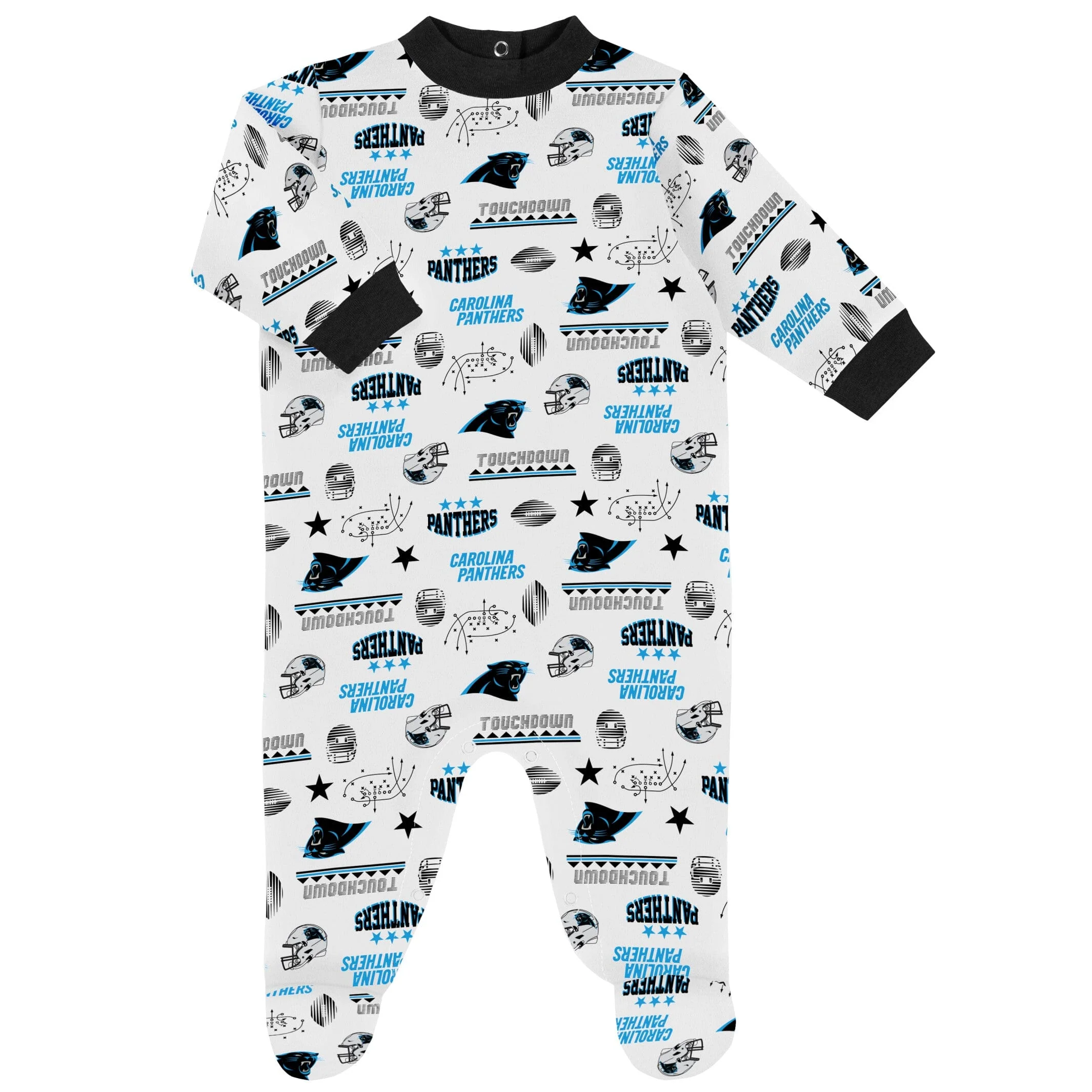 3-Piece Baby Boys Panthers Bodysuit, Sleep 'N Play & Cap Set - Image 4