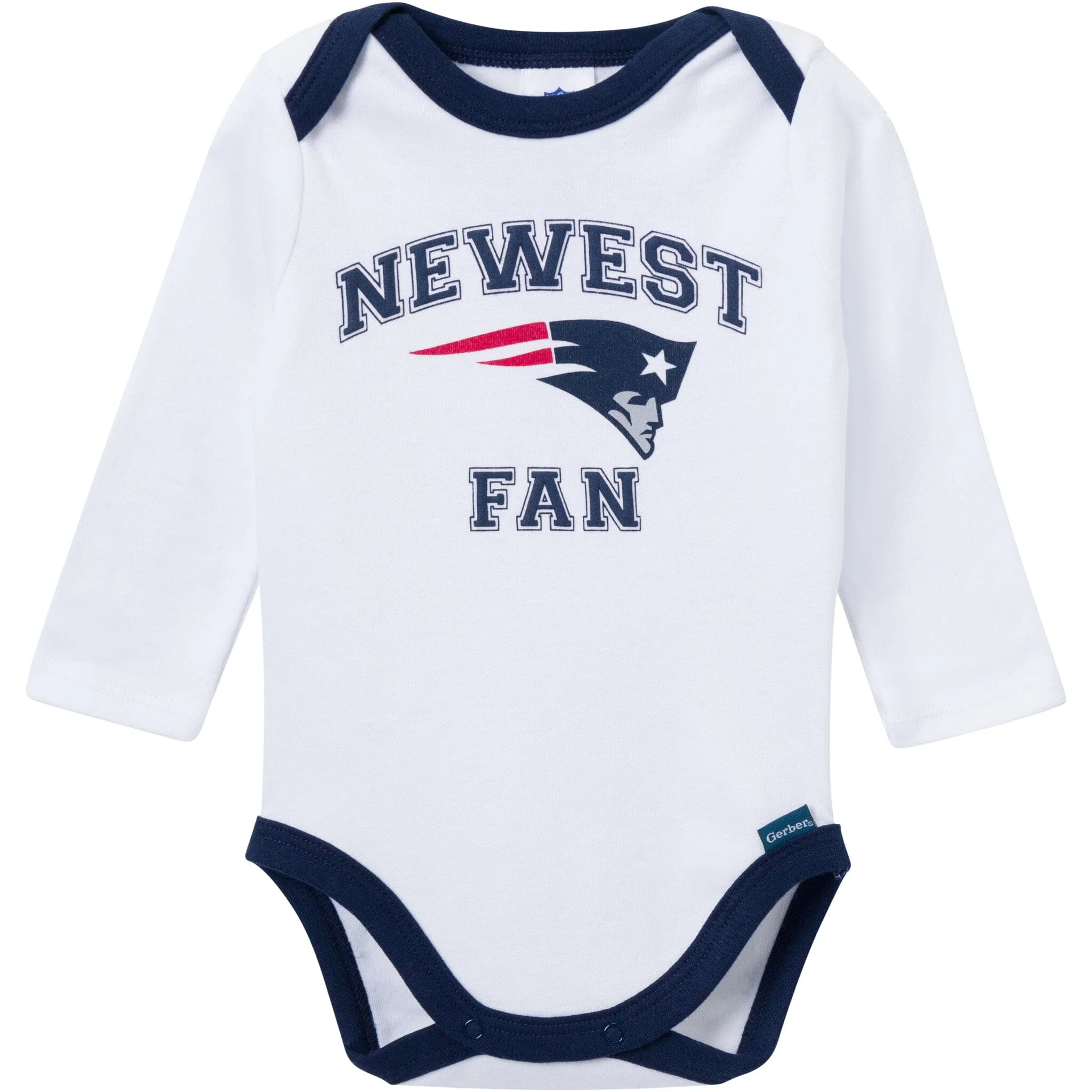 3-Piece Baby Boys New England Patriots Bodysuit, Active Pant and Cap Set - Image 2