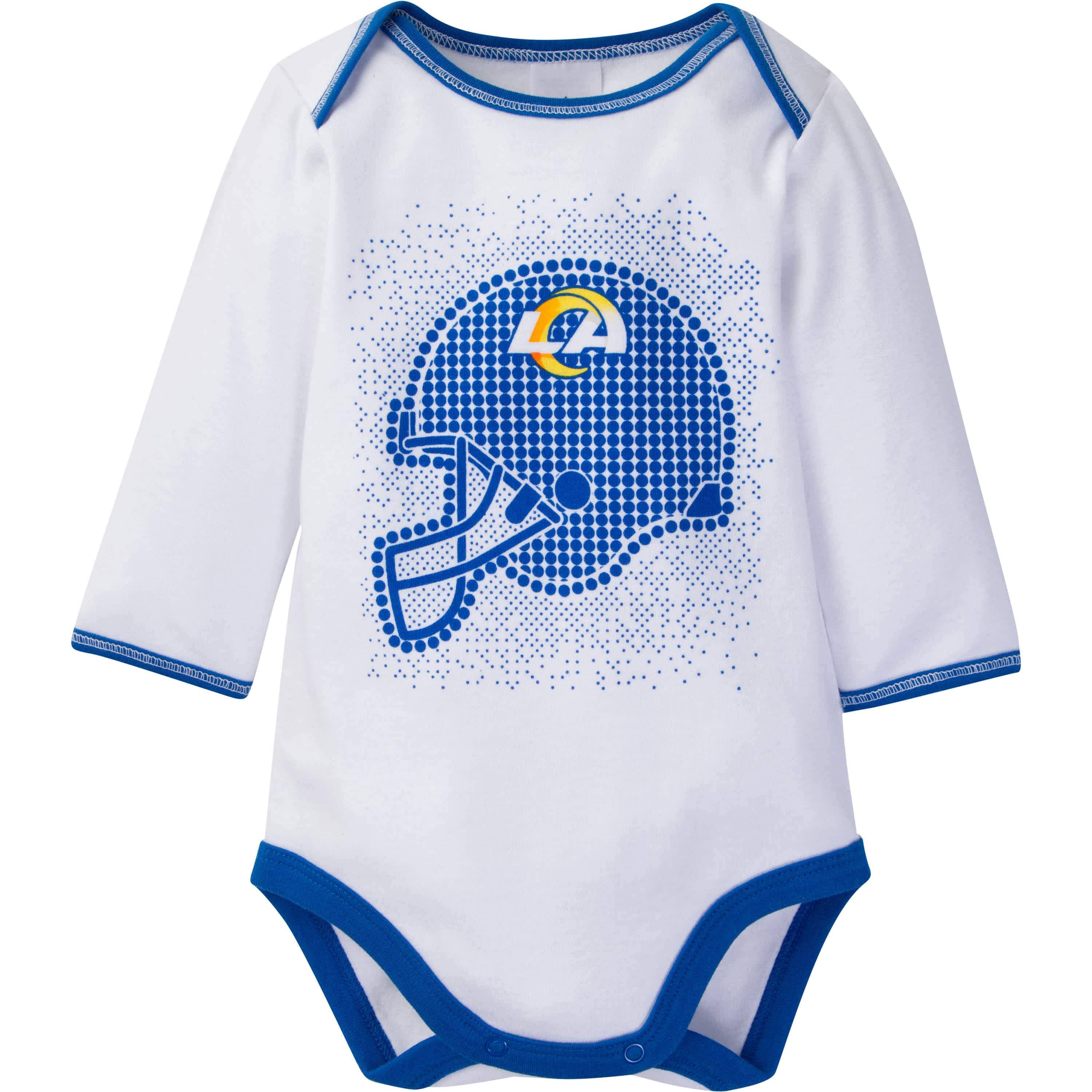 3-Piece Baby Boys Rams Bodysuit, Footed Pant, & Cap Set - Image 2