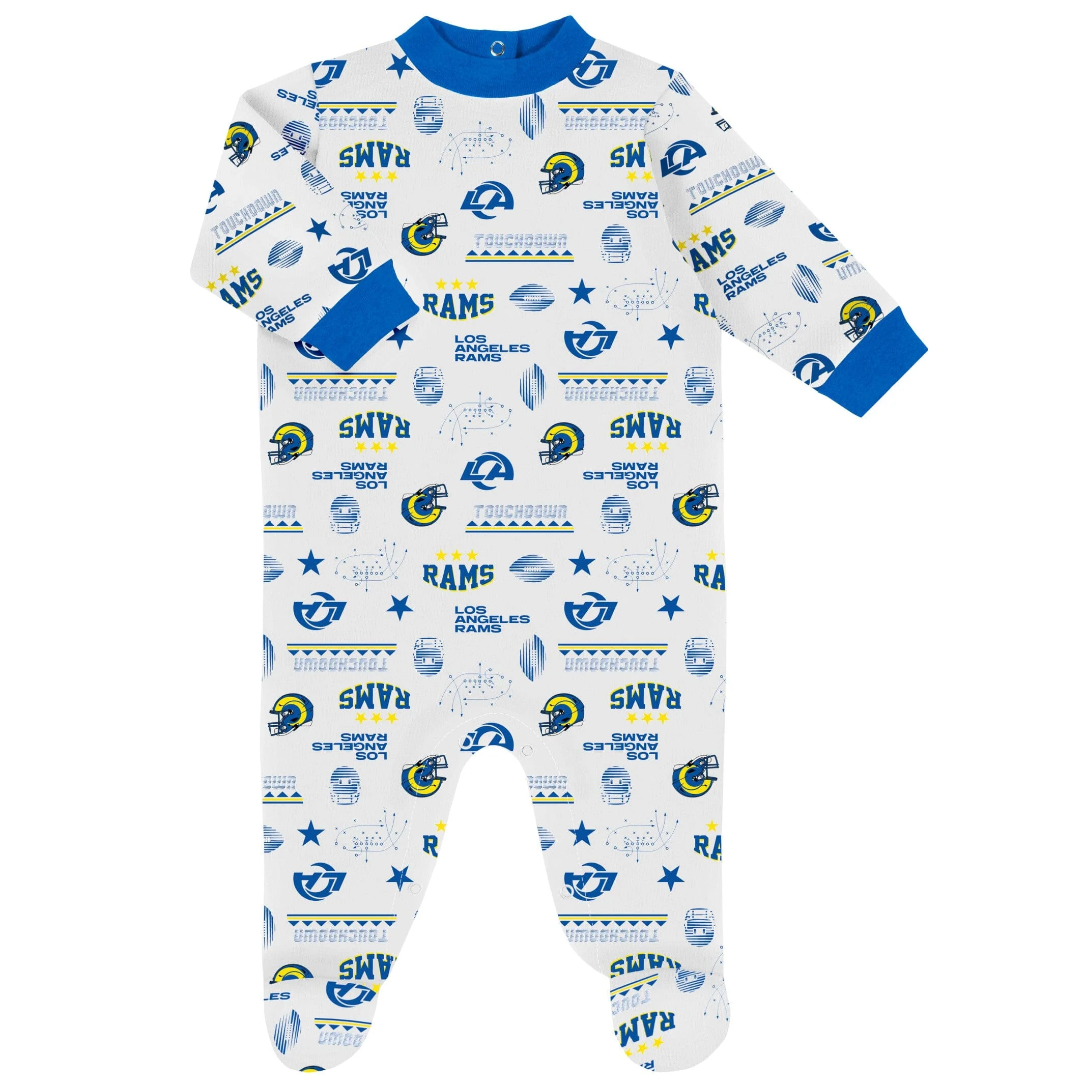 3-Piece Baby Boys Rams Bodysuit, Sleep 'N Play & Cap Set - Image 2