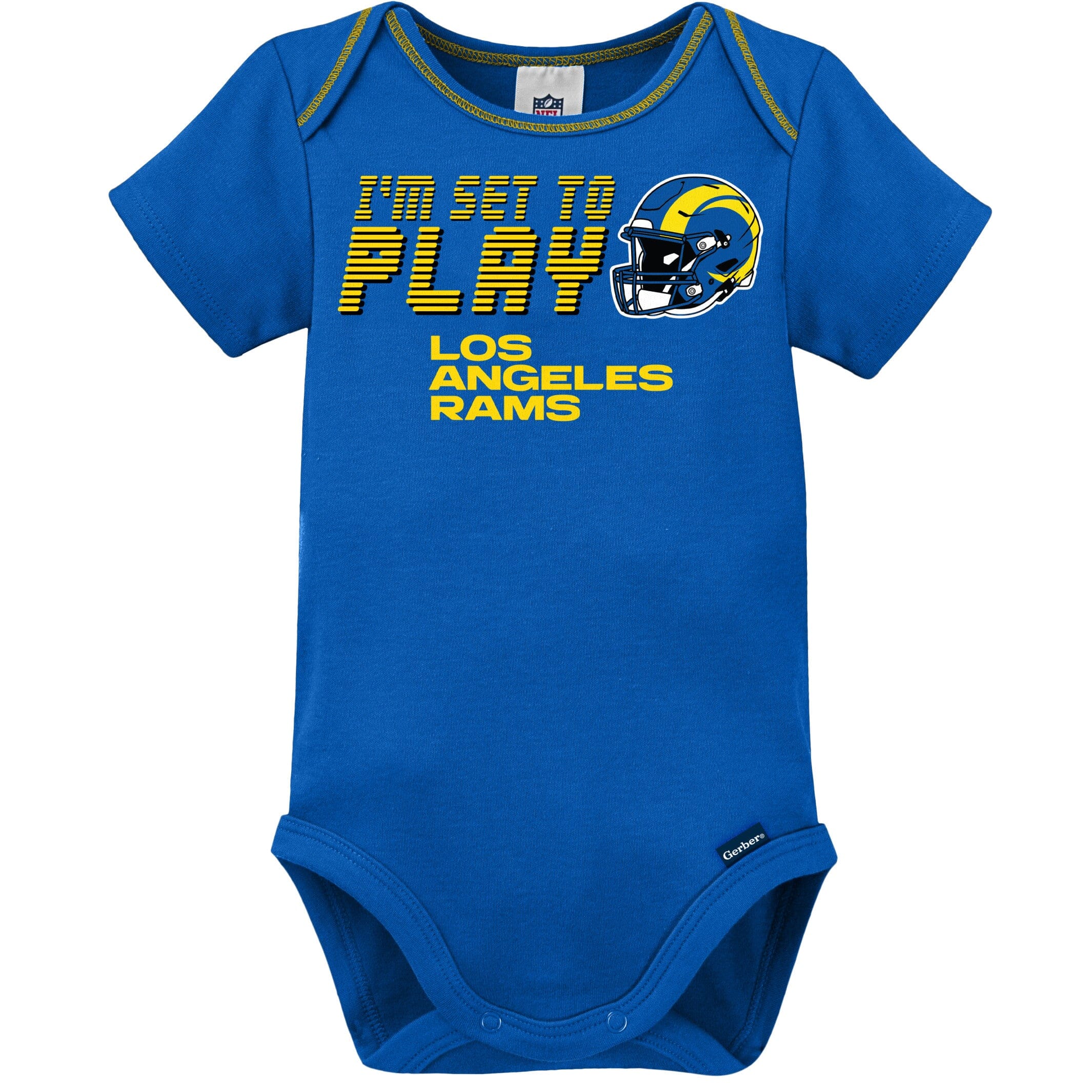 3-Piece Baby Boys Rams Bodysuit, Sleep 'N Play & Cap Set - Image 4