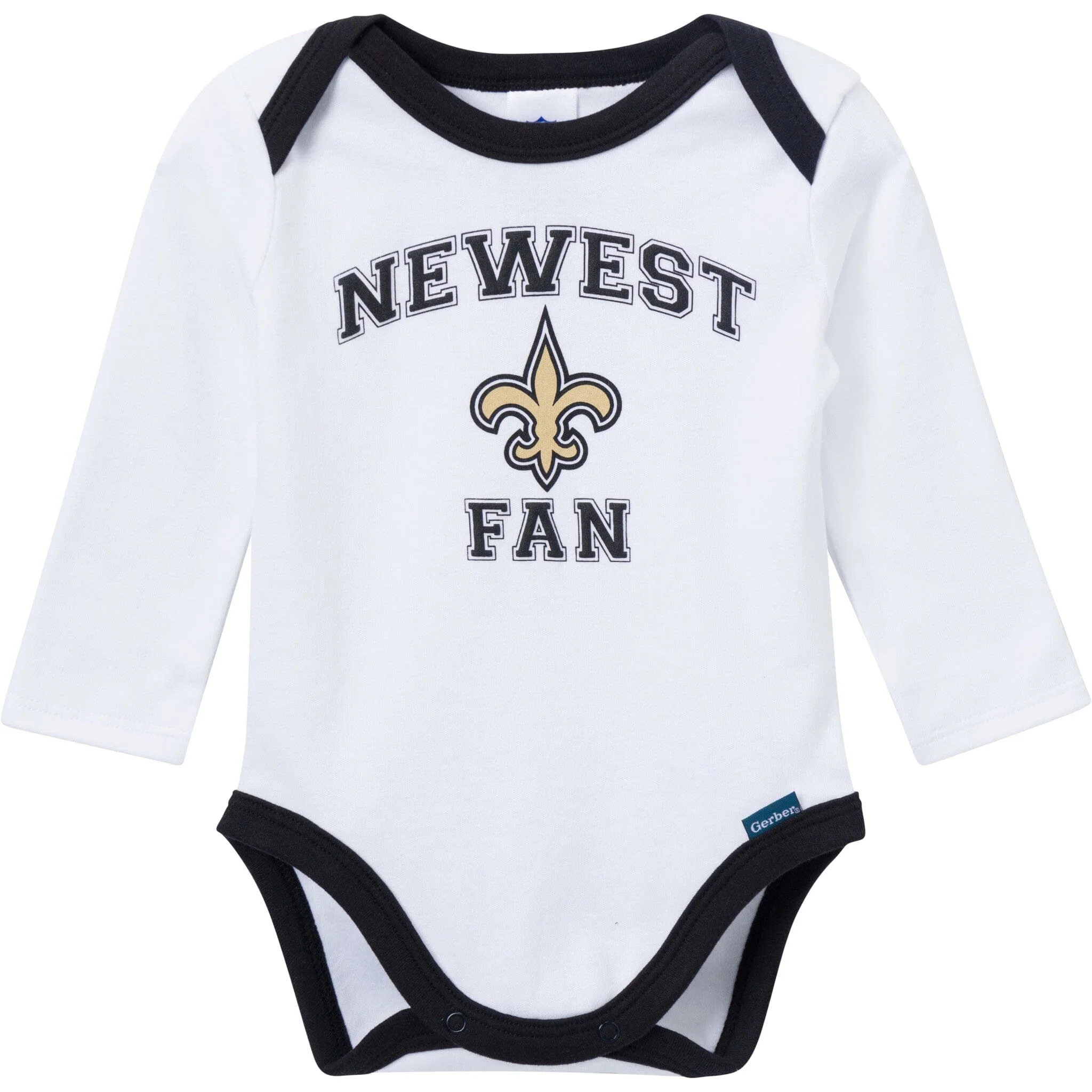3-Piece Baby Boys New Orleans Saints Bodysuit, Active Pant and Cap Set - Image 2