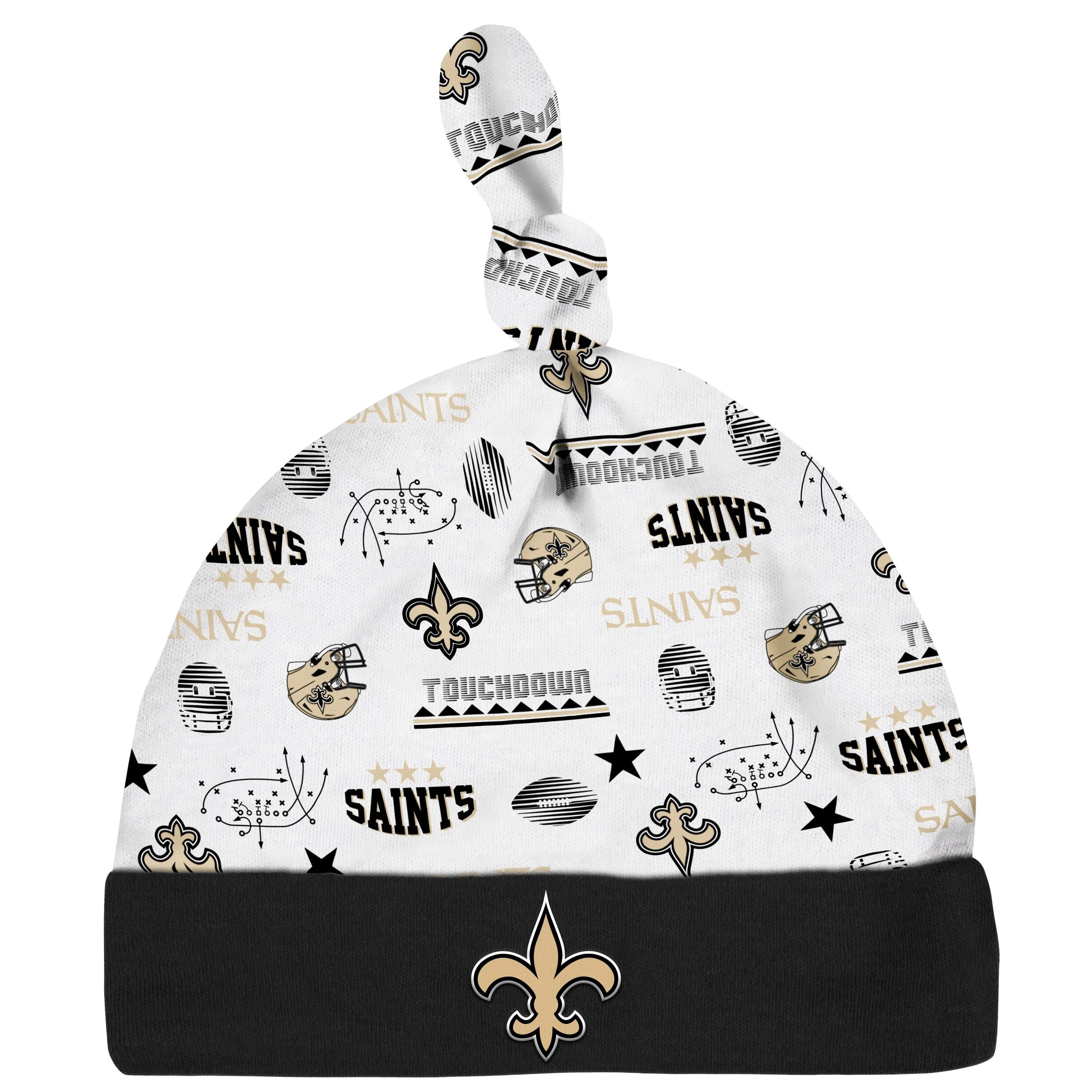 3-Piece Baby Boys New Orleans Saints Bodysuit, Sleep 'N Play, and Cap Set - Image 4