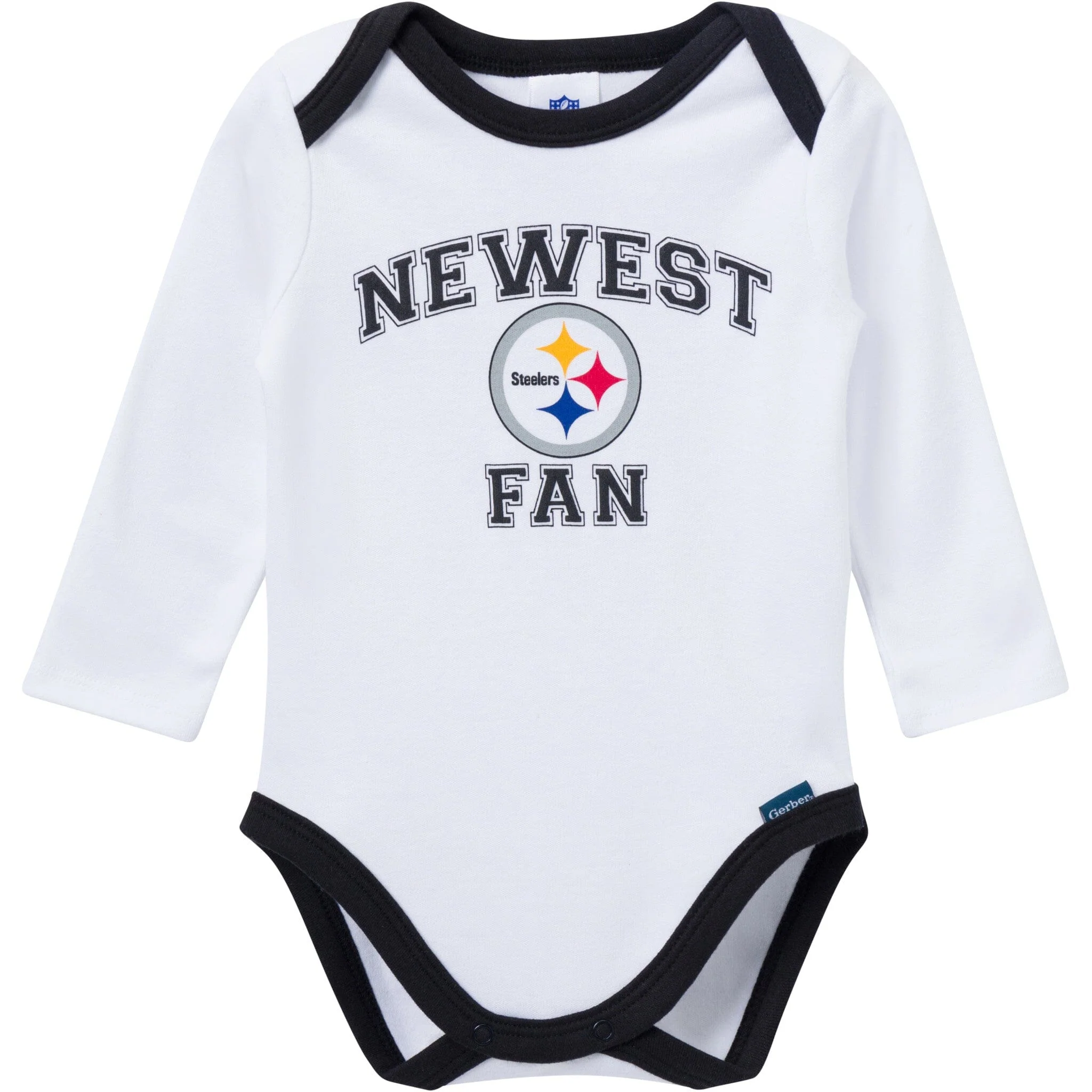 3-Piece Baby Boys Pittsburgh Steelers Bodysuit, Active Pant and Cap Set - Image 2