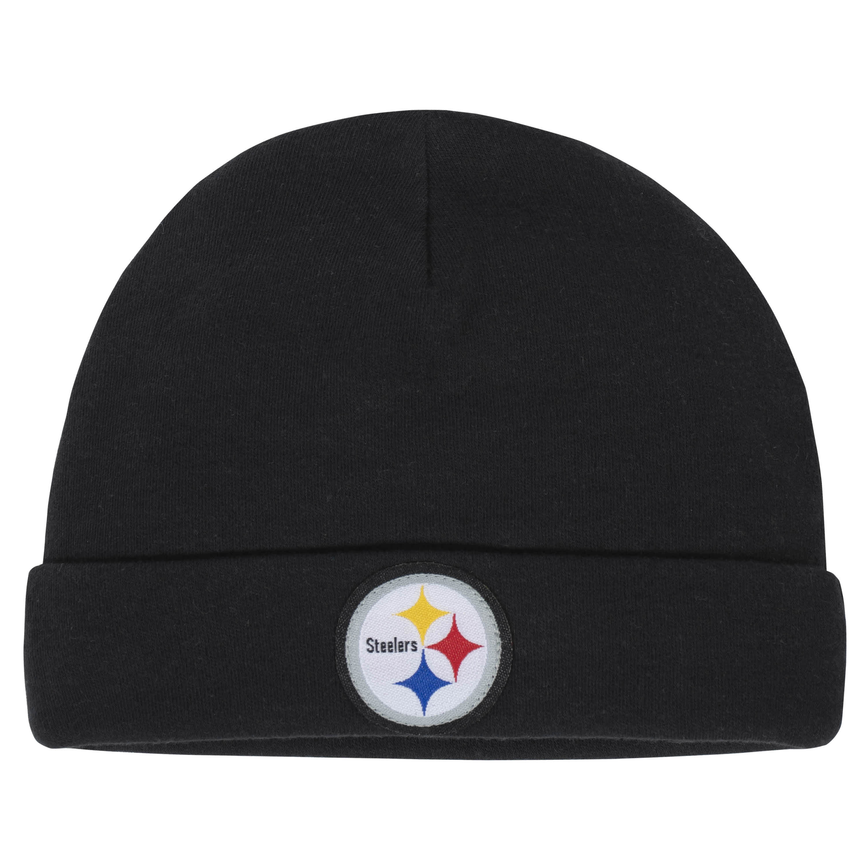 Pittsburgh Steelers 3-Piece Baby Boys Bodysuit, Footed Pant, and Cap Set - Image 4