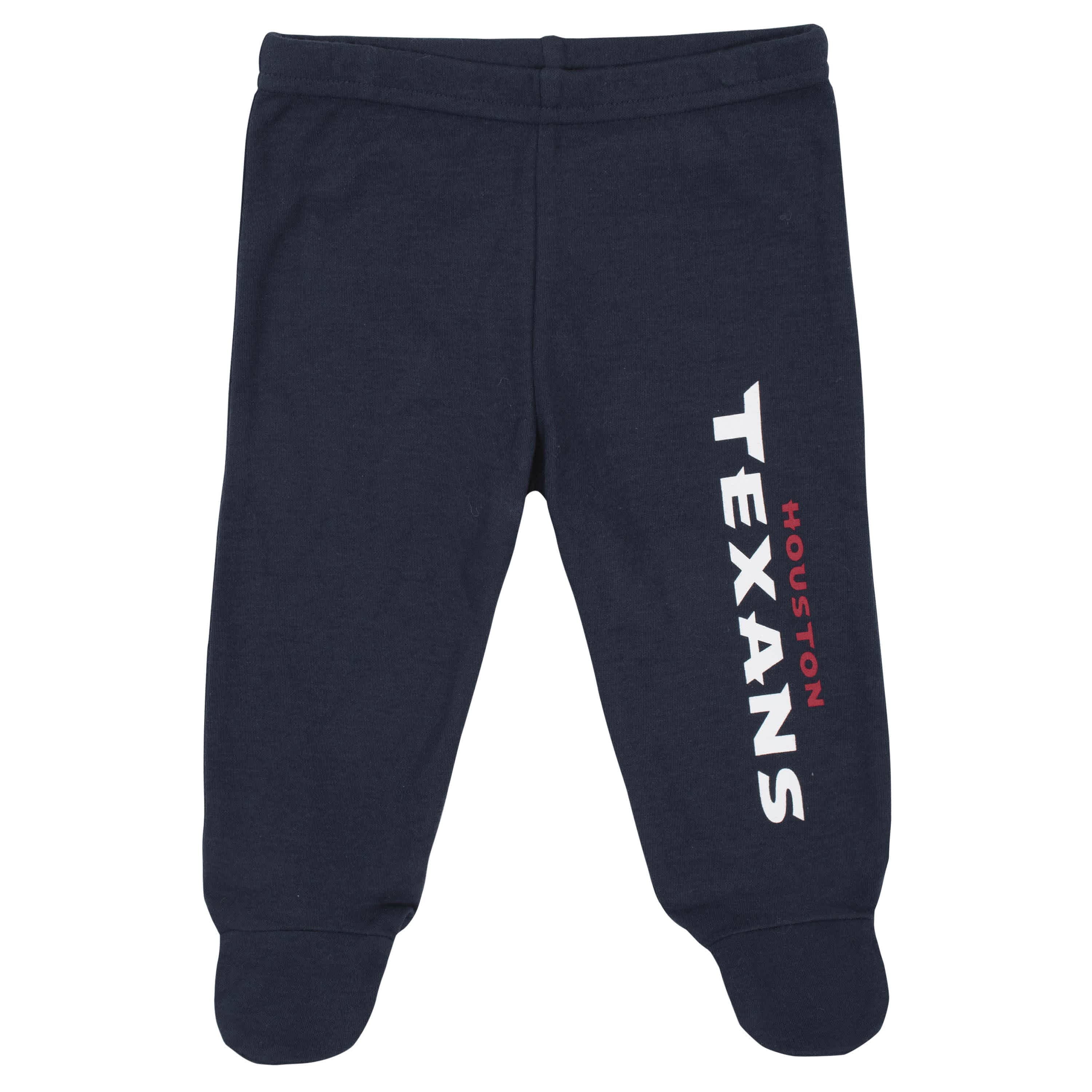 3-Piece Baby Boys Houston Texans Bodysuit, Footed Pant, and Cap Set - Image 3