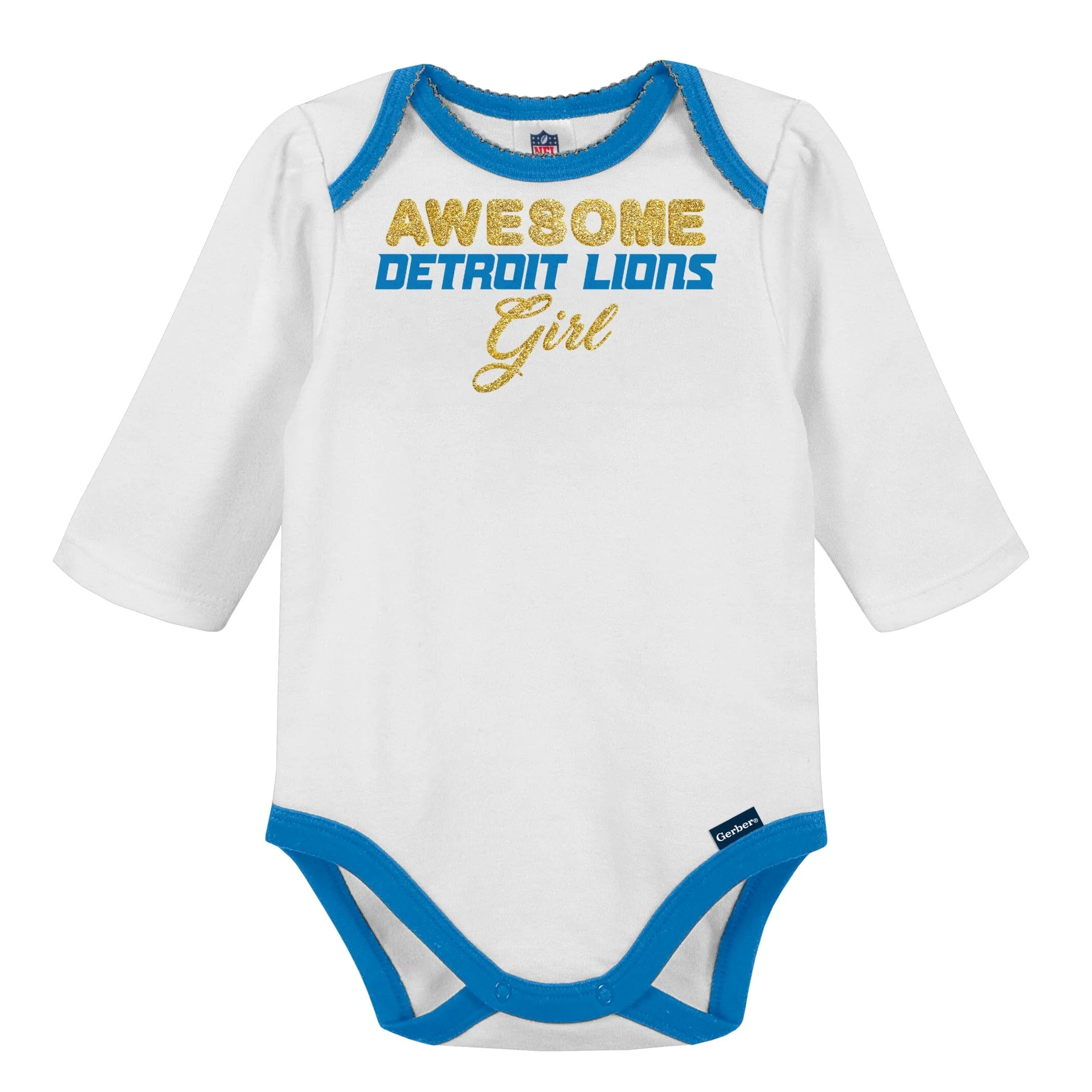 3-Piece Baby Girls Lions Bodysuit, Footed Pant, & Cap Set - Image 3