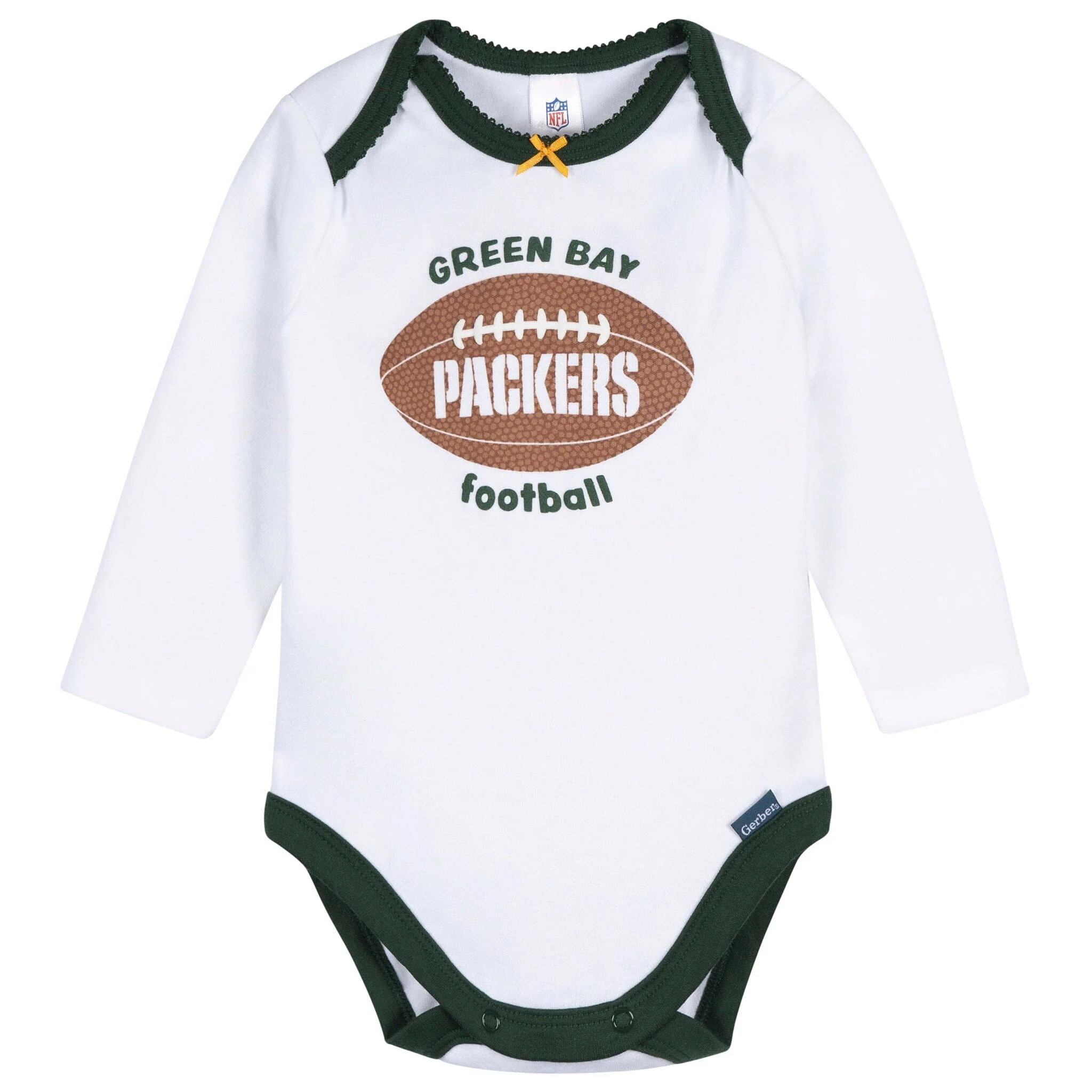 3-Piece Baby Girls Green Bay Packers Bodysuit, Pants & Headband Set - Image 3