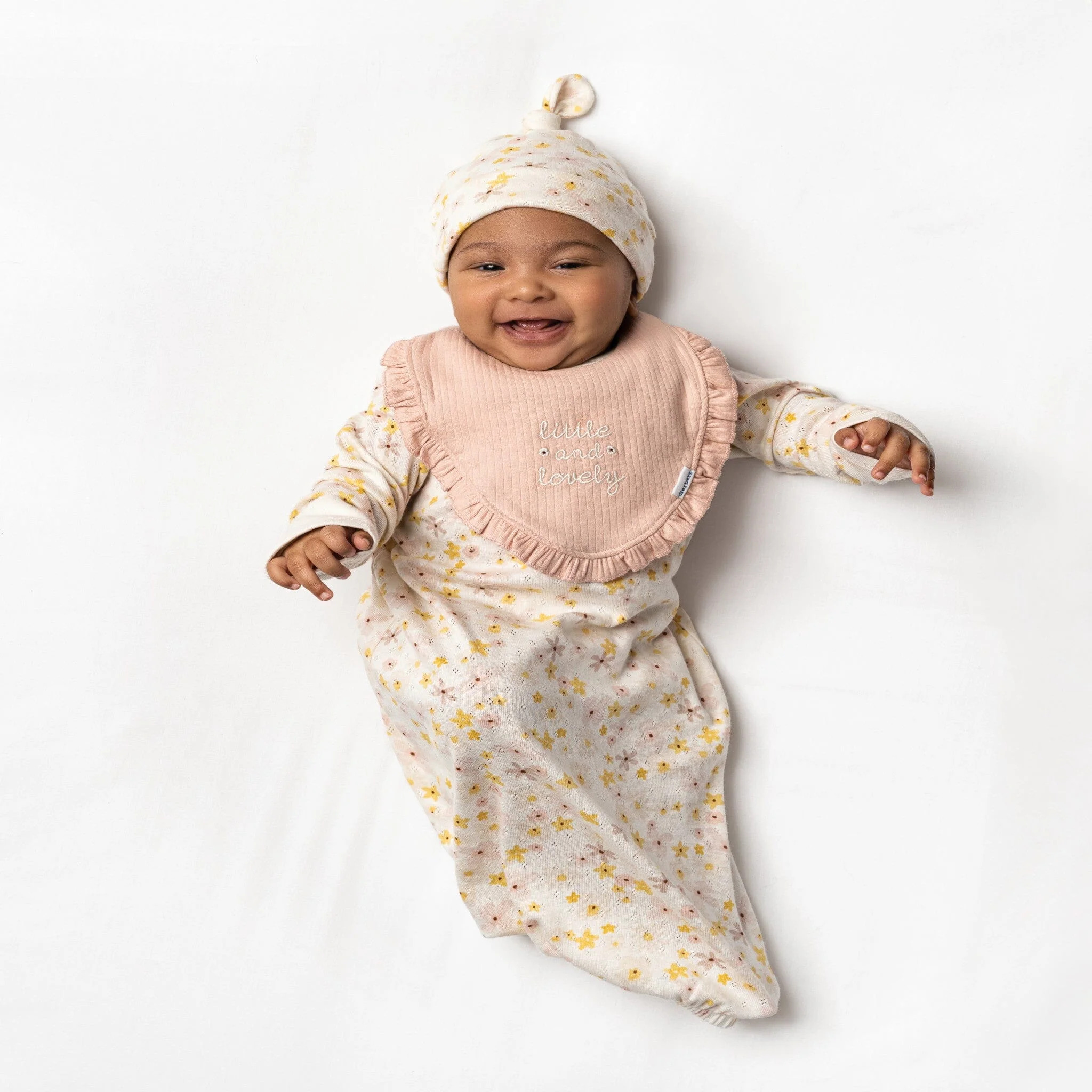 3-Piece Baby Girls Pear Floral Gown Set - Image 2