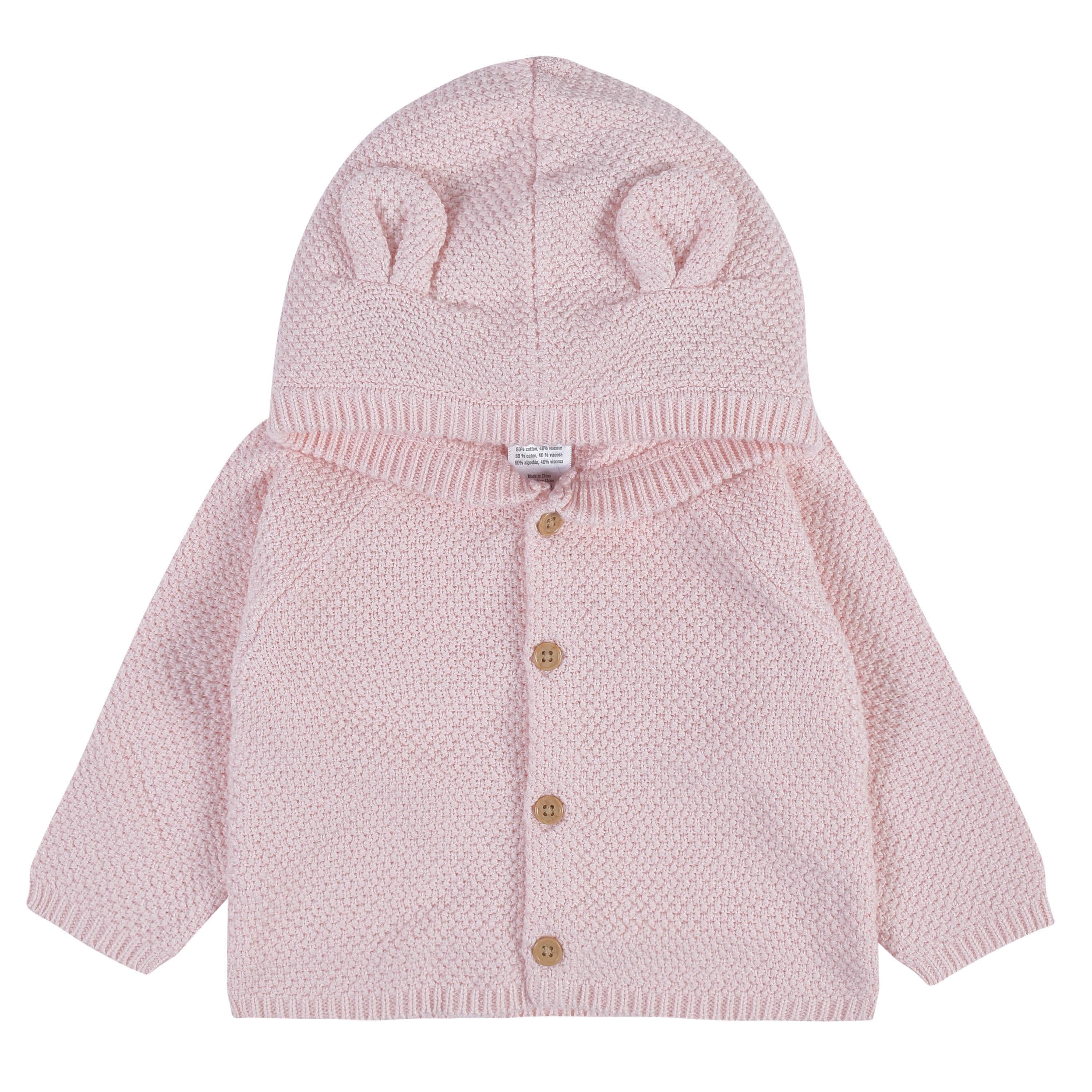 3-Piece Baby Girls Pink Knit Outfit & Blanket Set - Image 4
