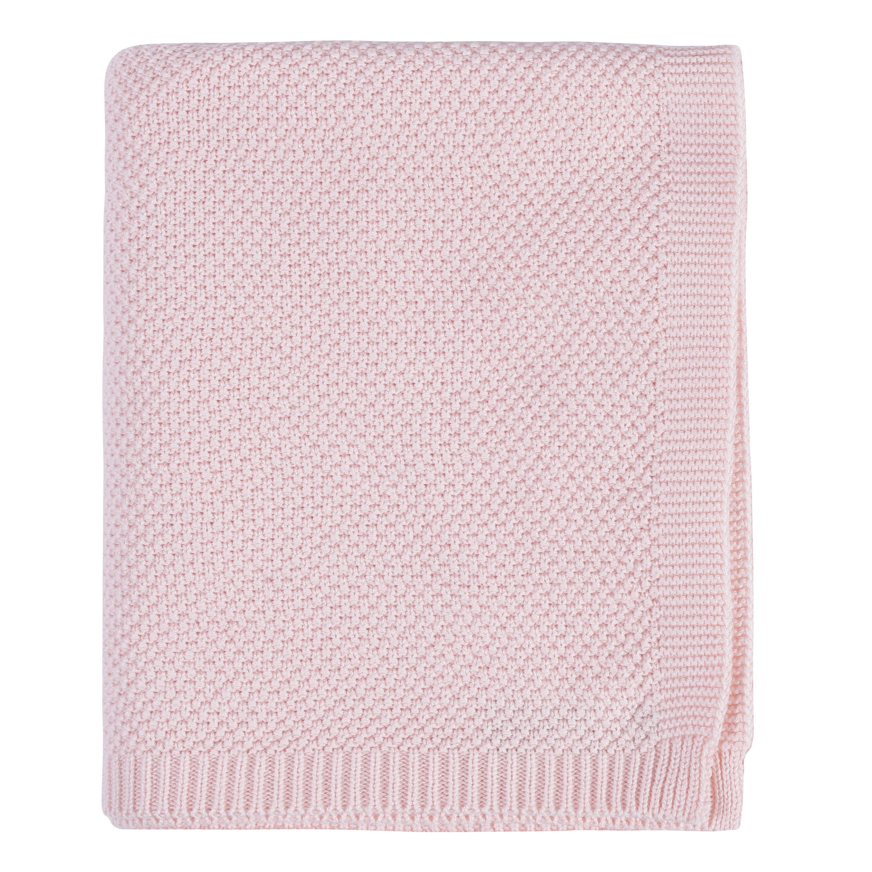 3-Piece Baby Girls Pink Knit Outfit & Blanket Set - Image 6