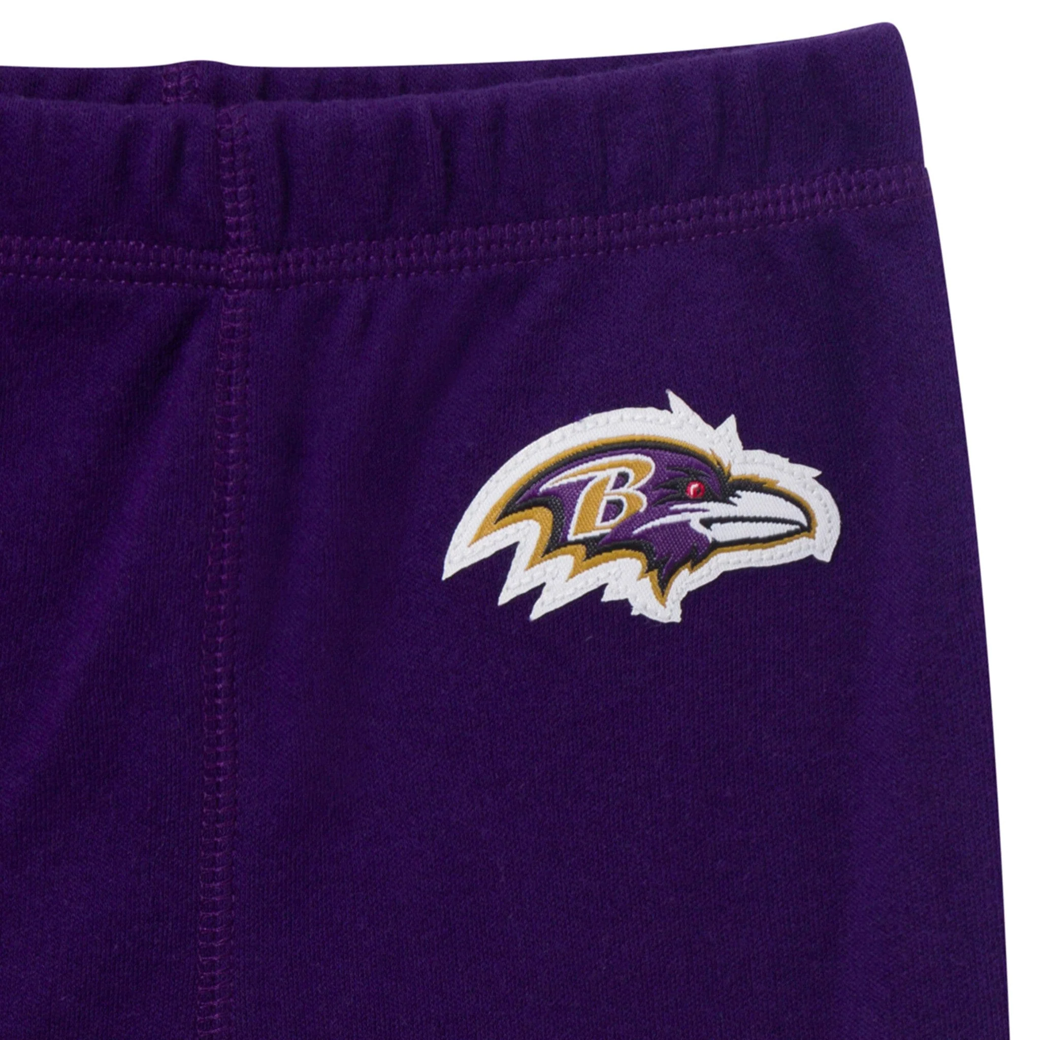 3-Piece Baby Girls Baltimore Ravens Bodysuit, Pants & Headband Set - Image 4