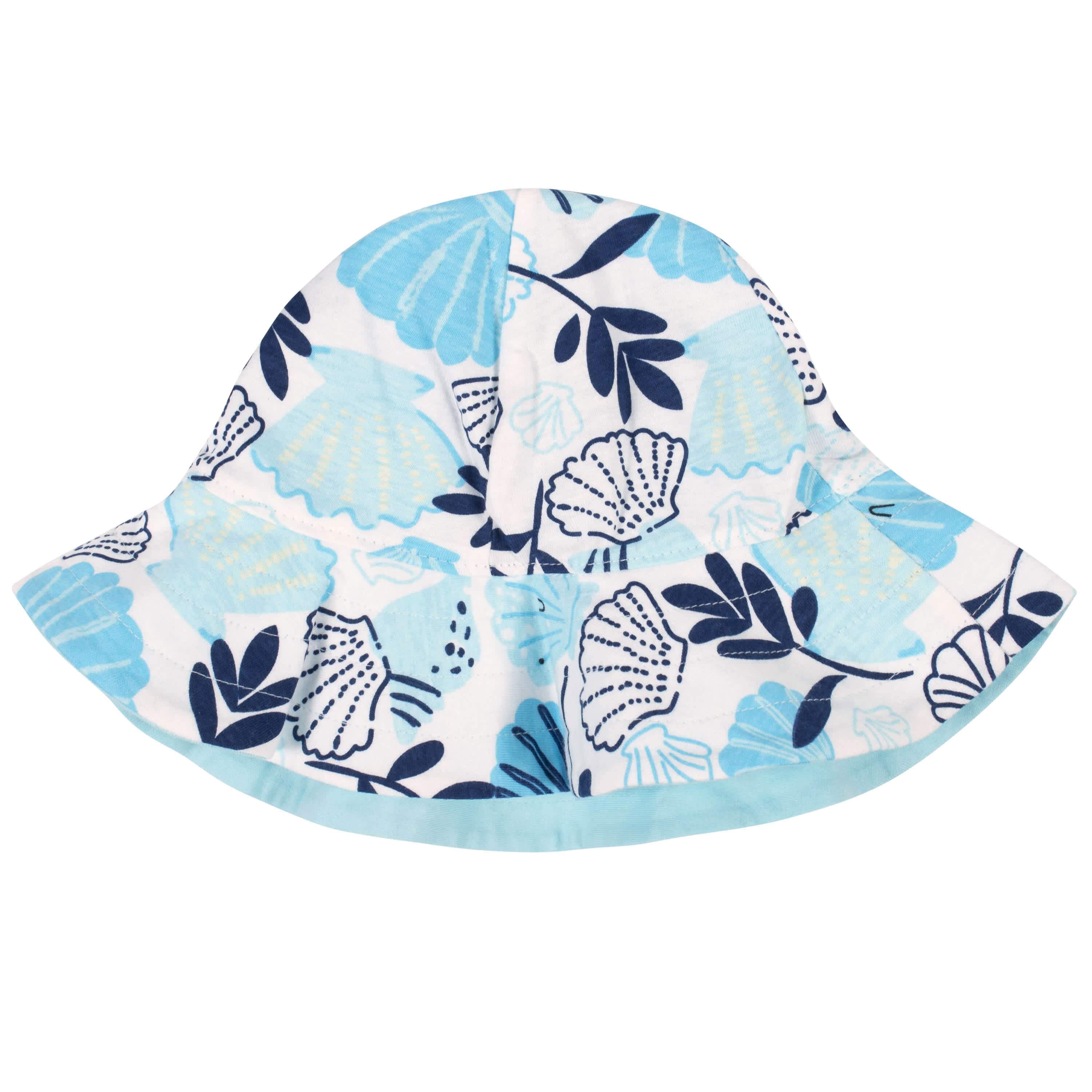 3-Piece Baby & Toddler Girls Sea Shells Dress, Diaper Cover & Sun Hat Set - Image 5