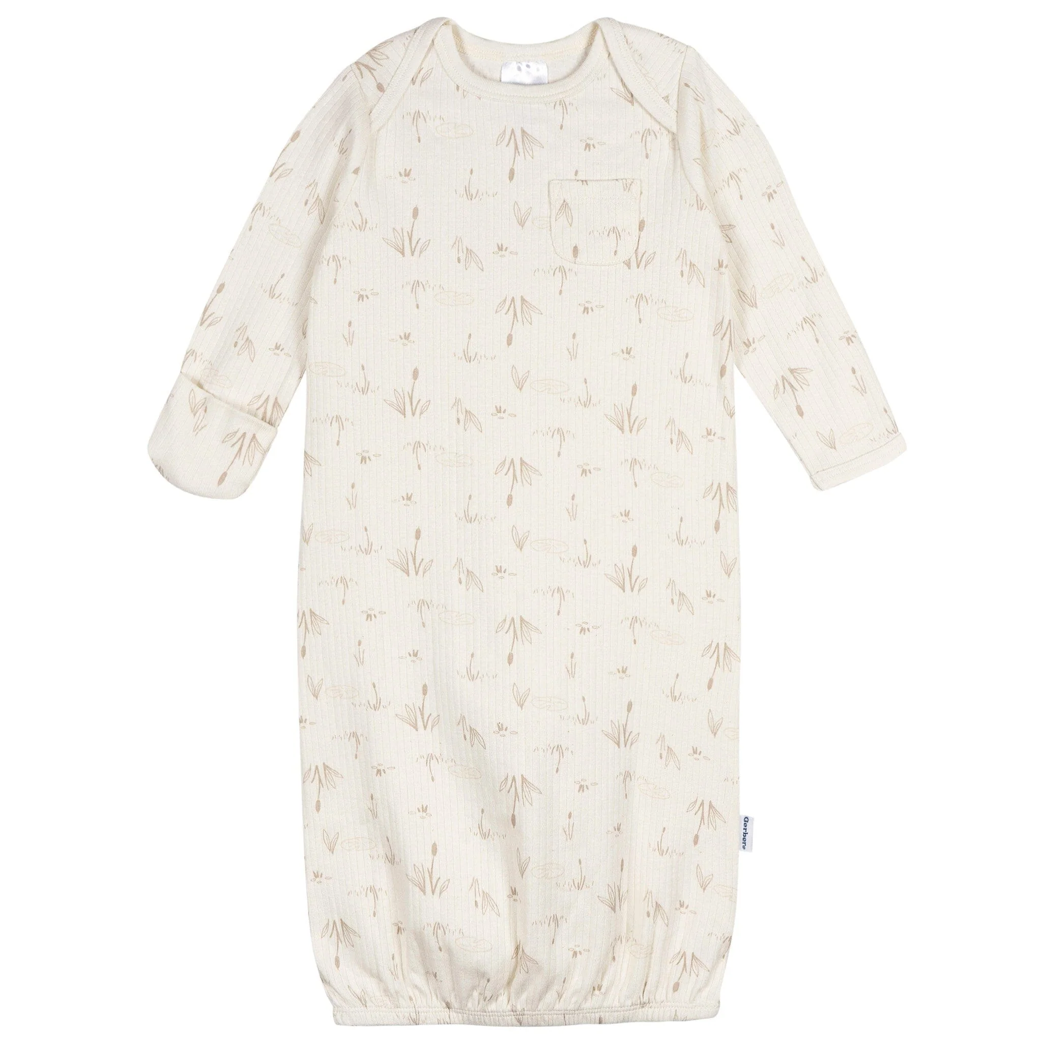 3-Piece Baby Neutral Goose Pond Gown Set - Image 5